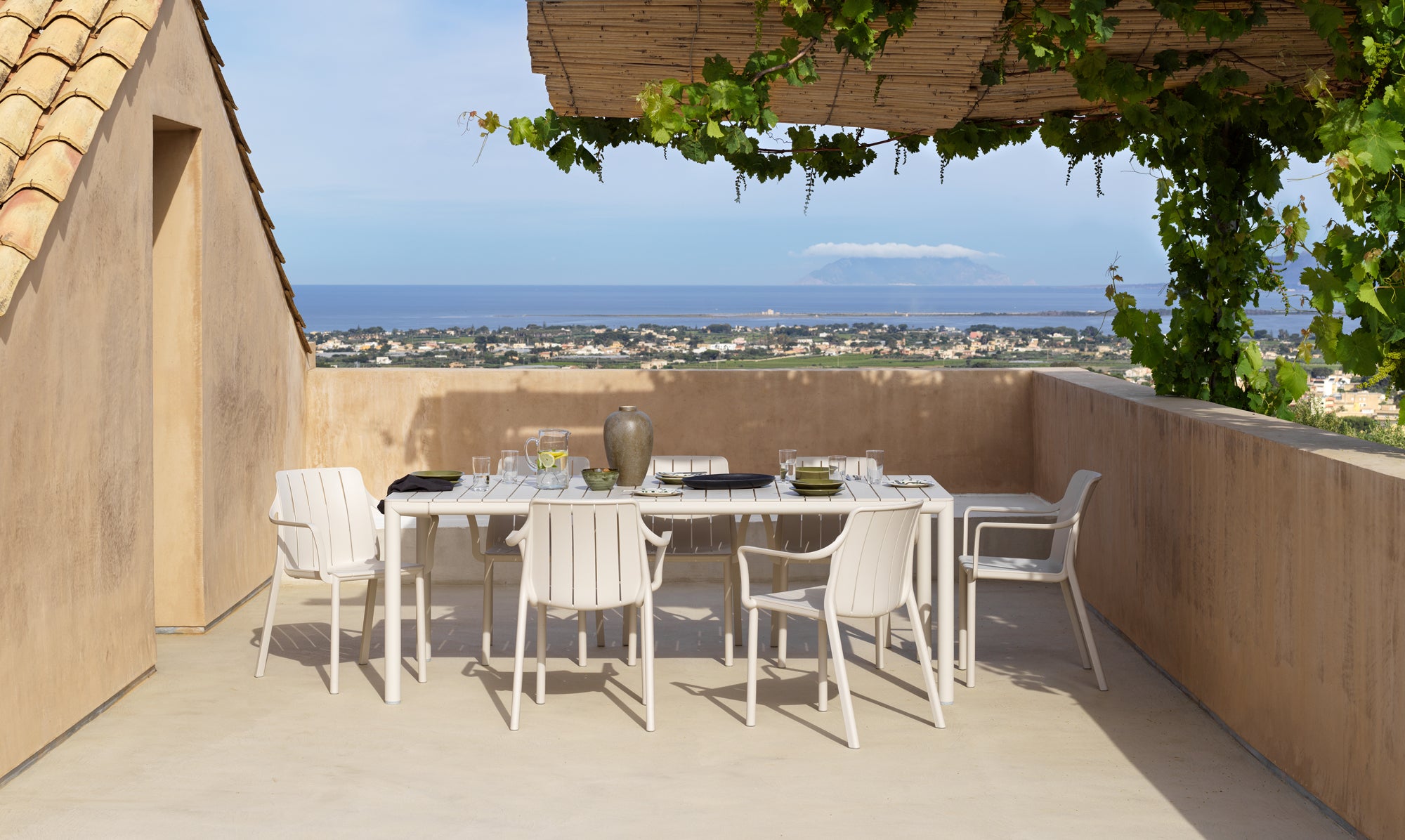 Outdoor chair with armrests TIBERINA anthracite