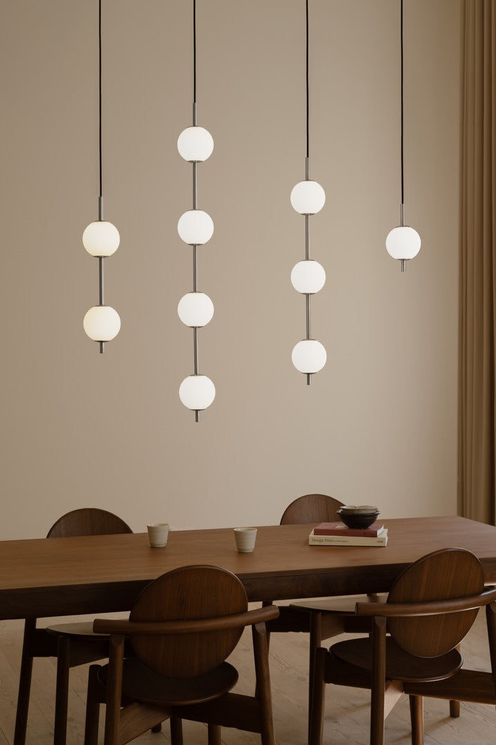 Lampa wisząca AUDREY biały ze srebrną wstawką