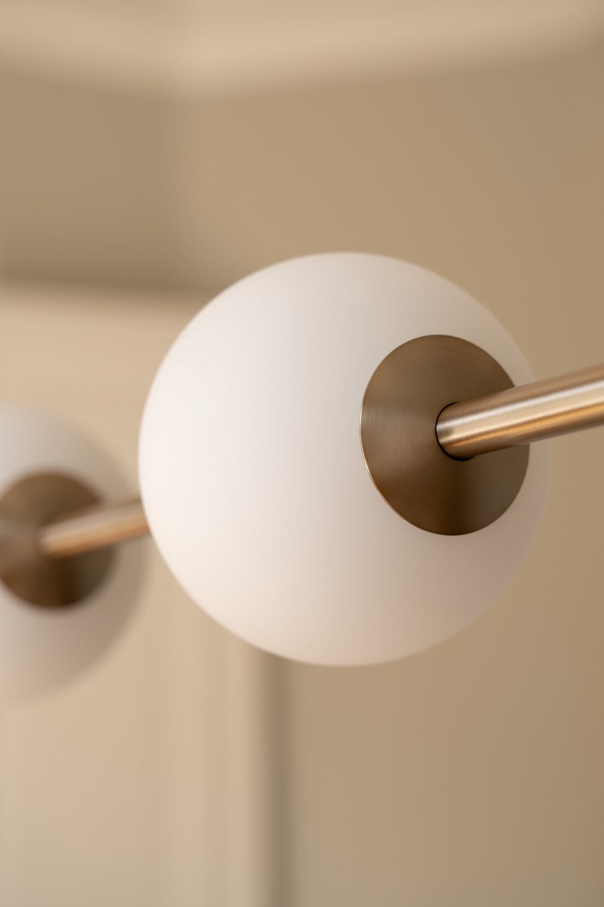 Lampa wisząca AUDREY LINEAR biały ze złotą wstawką