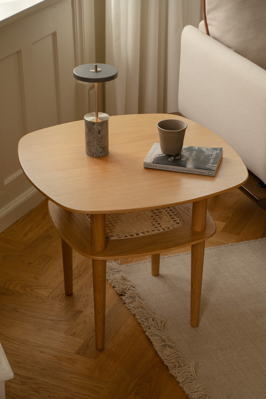 Lampa stołowa ASTERIA MOVE MINI szary marmur ze złotą wstawką