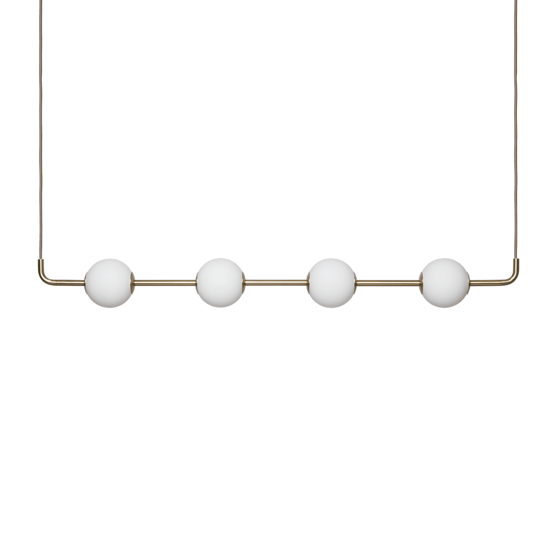 Lampa wisząca AUDREY LINEAR biały ze złotą wstawką