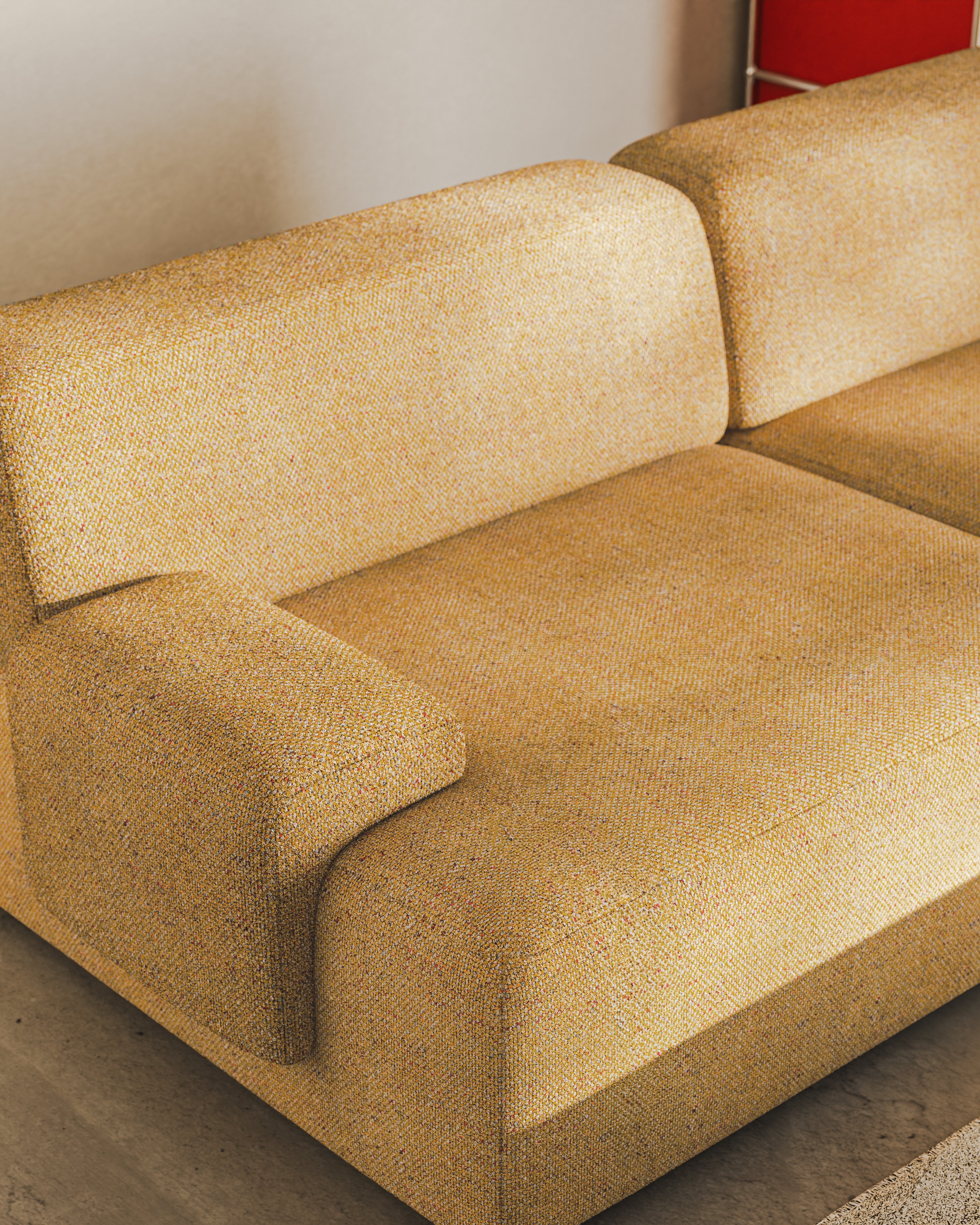 2-seater modular sofa autumn orange [Amelia]