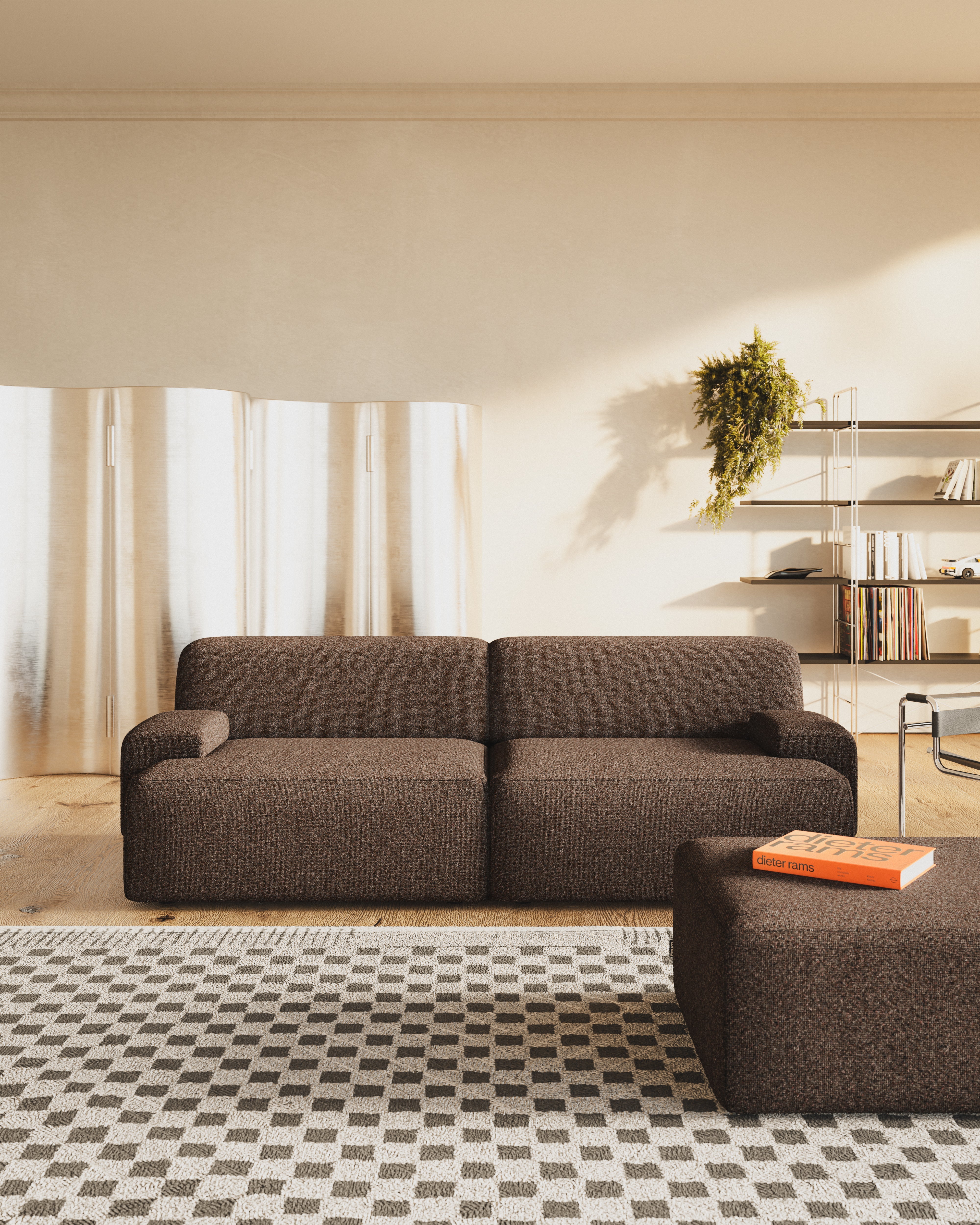 2-seater modular sofa UMI brown [Amelia]