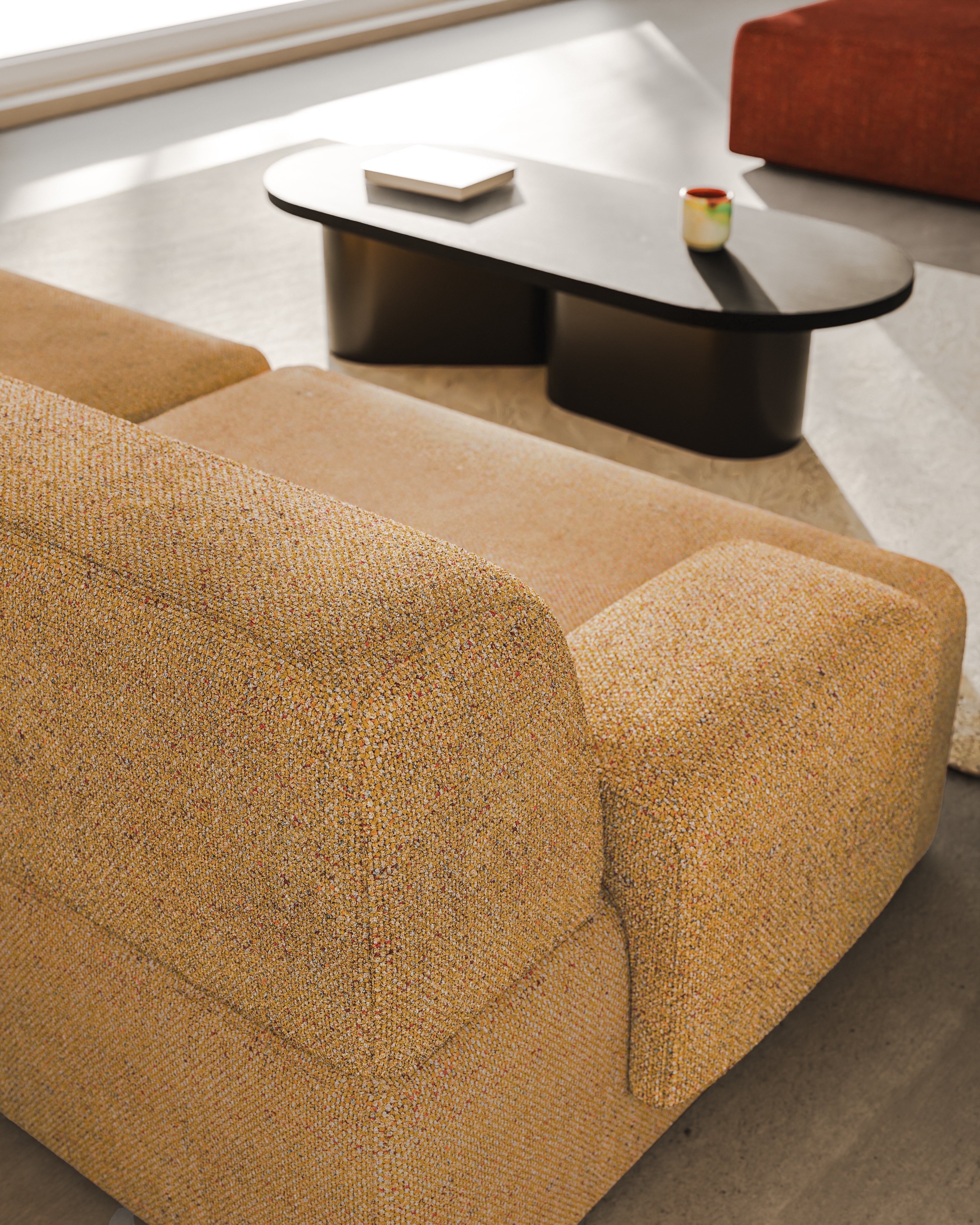 2-seater modular sofa autumn orange [Amelia]