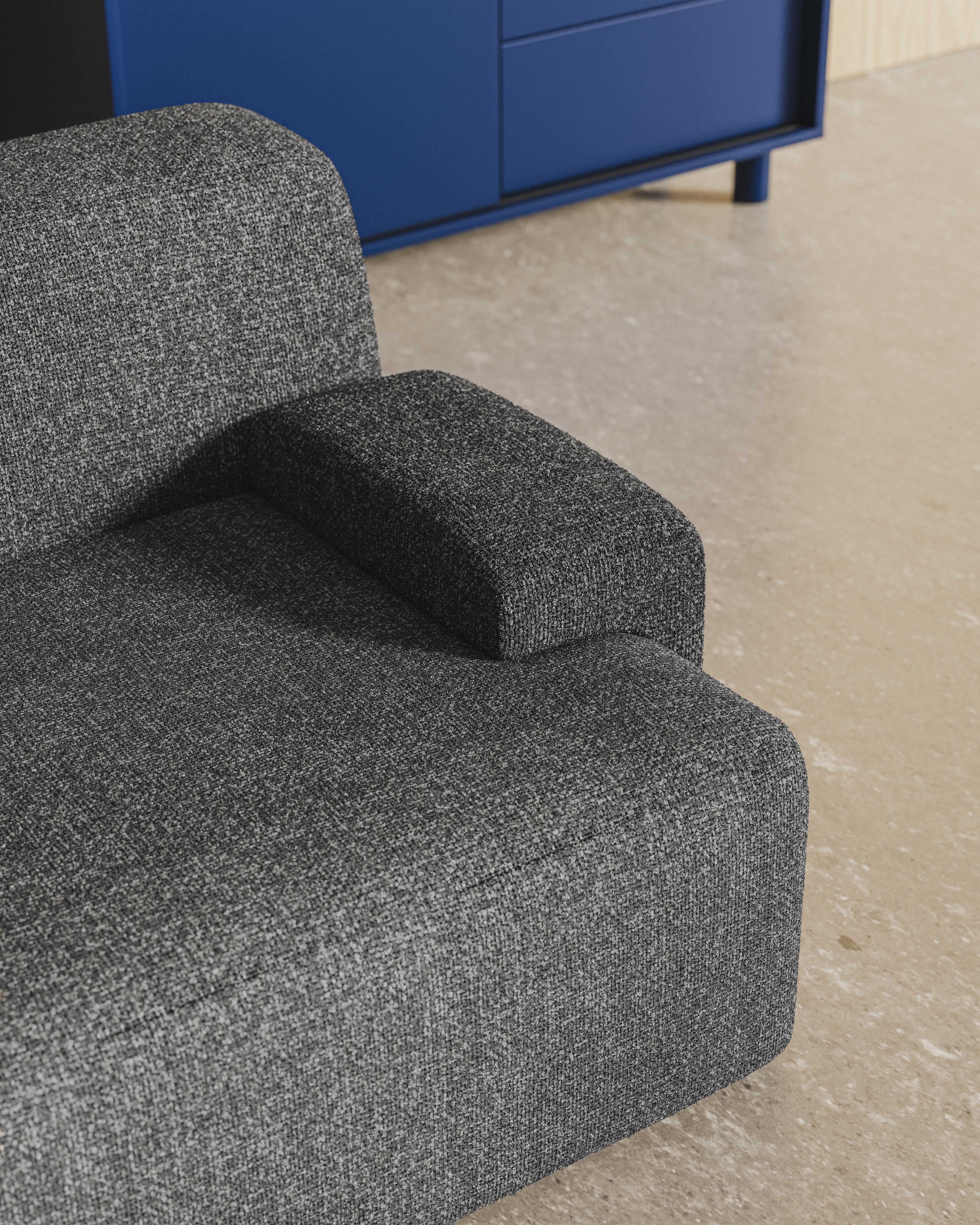 Modularsofa für 3 Personen UMI grau [Amelia]