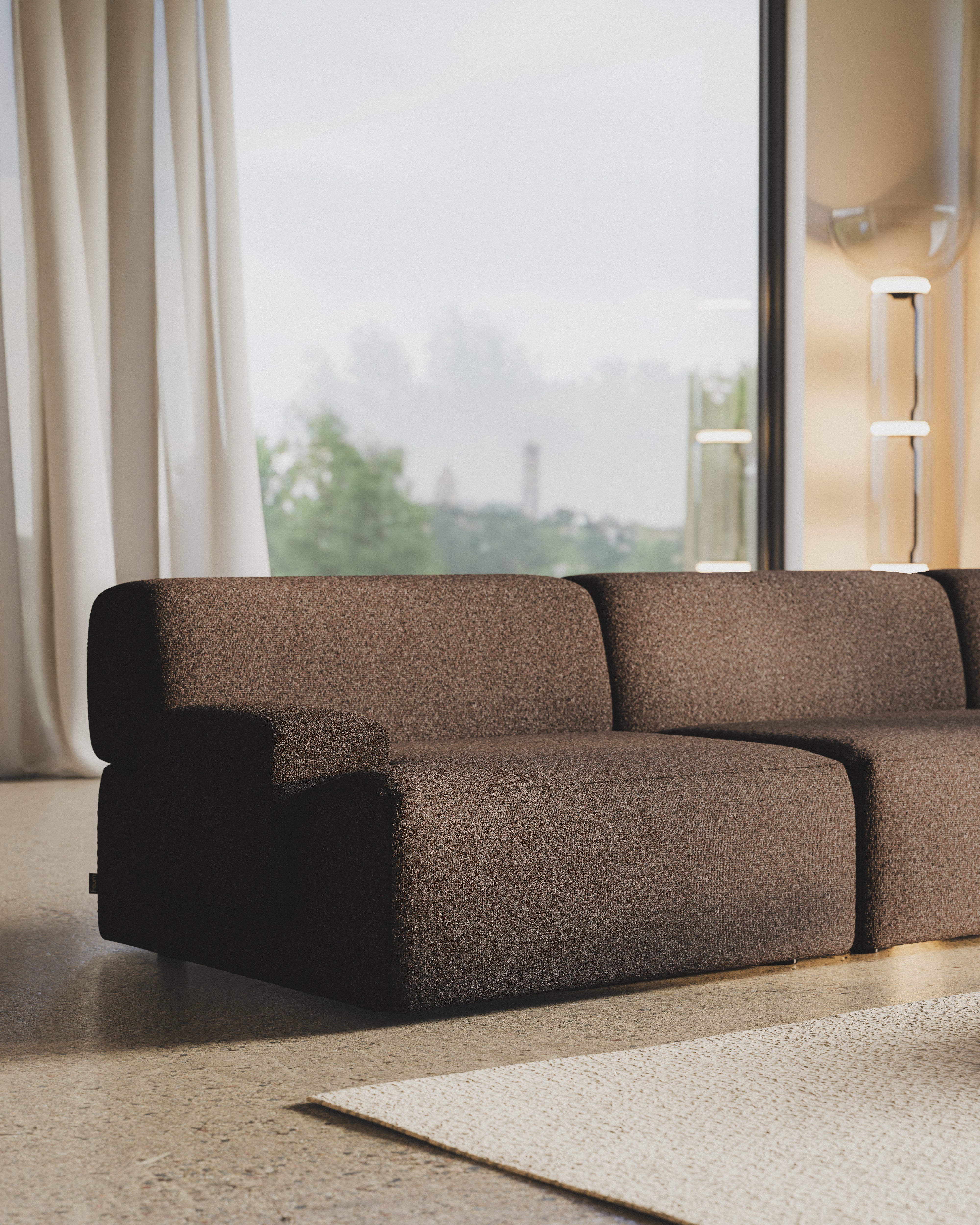 Sofa modułowa 3-osobowa UMI brązowy
