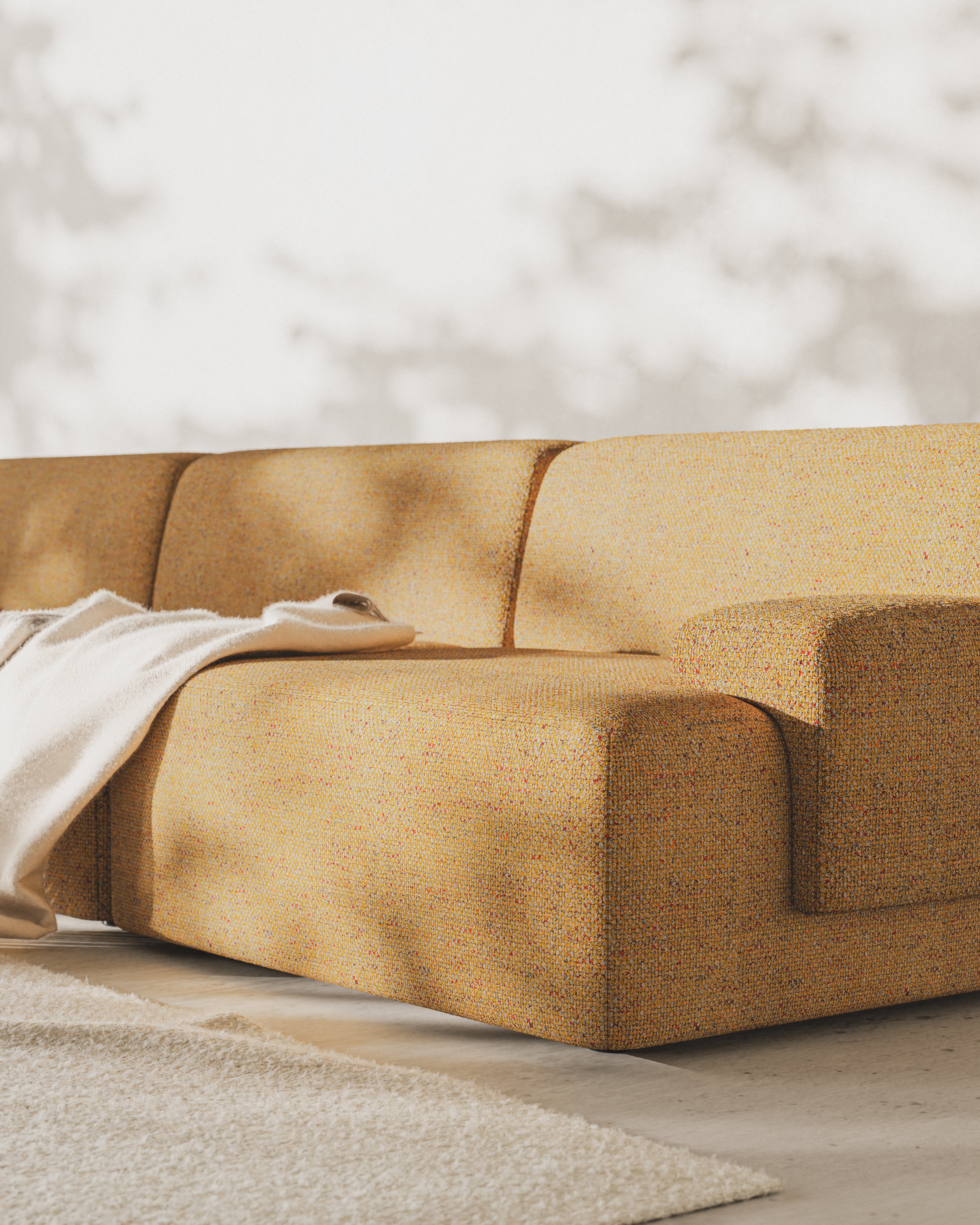 Modulares 3-Sitzer Sofa UMI herbstlich orange [Amelia]