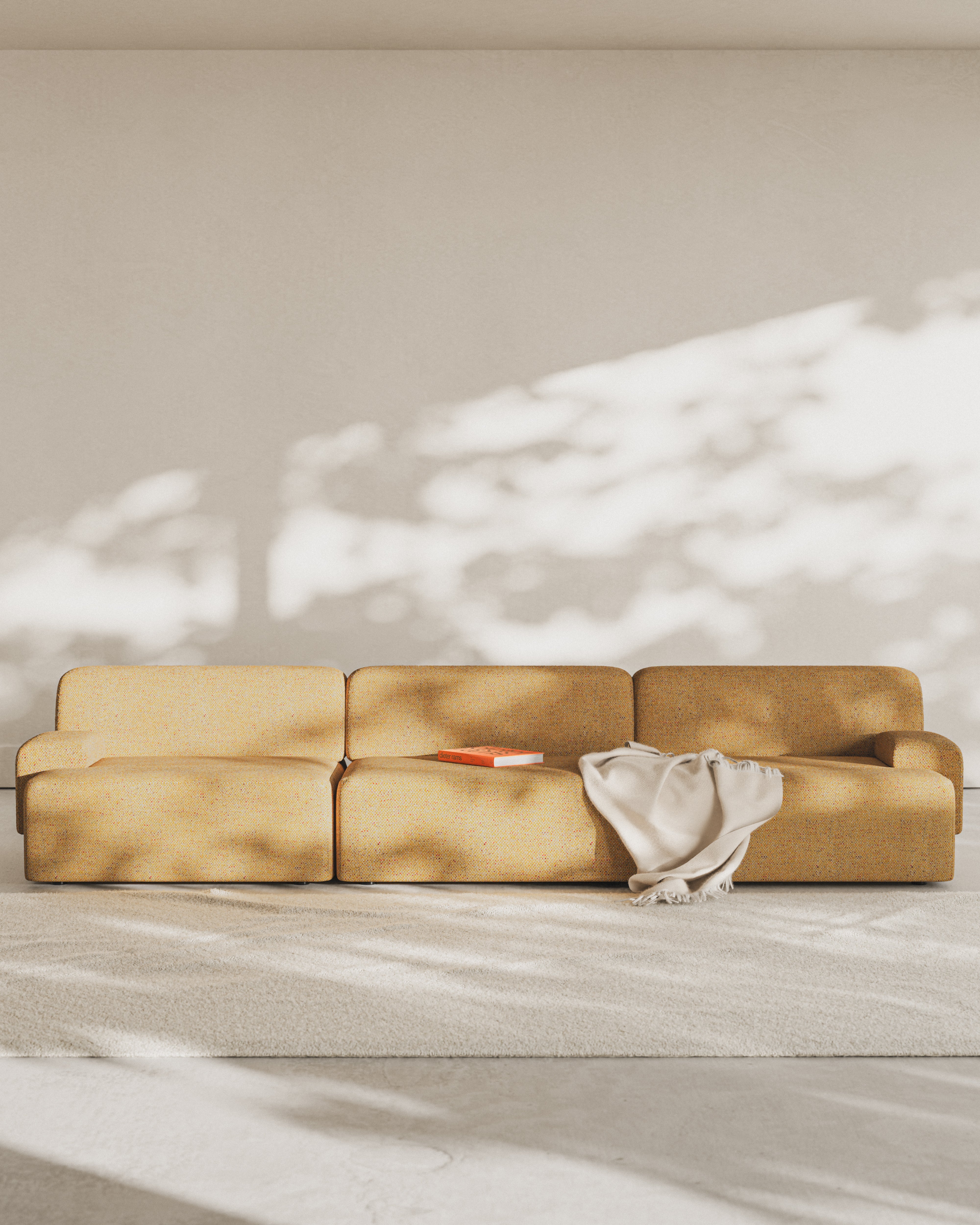 Modulares 3-Sitzer Sofa UMI herbstlich orange [Amelia]