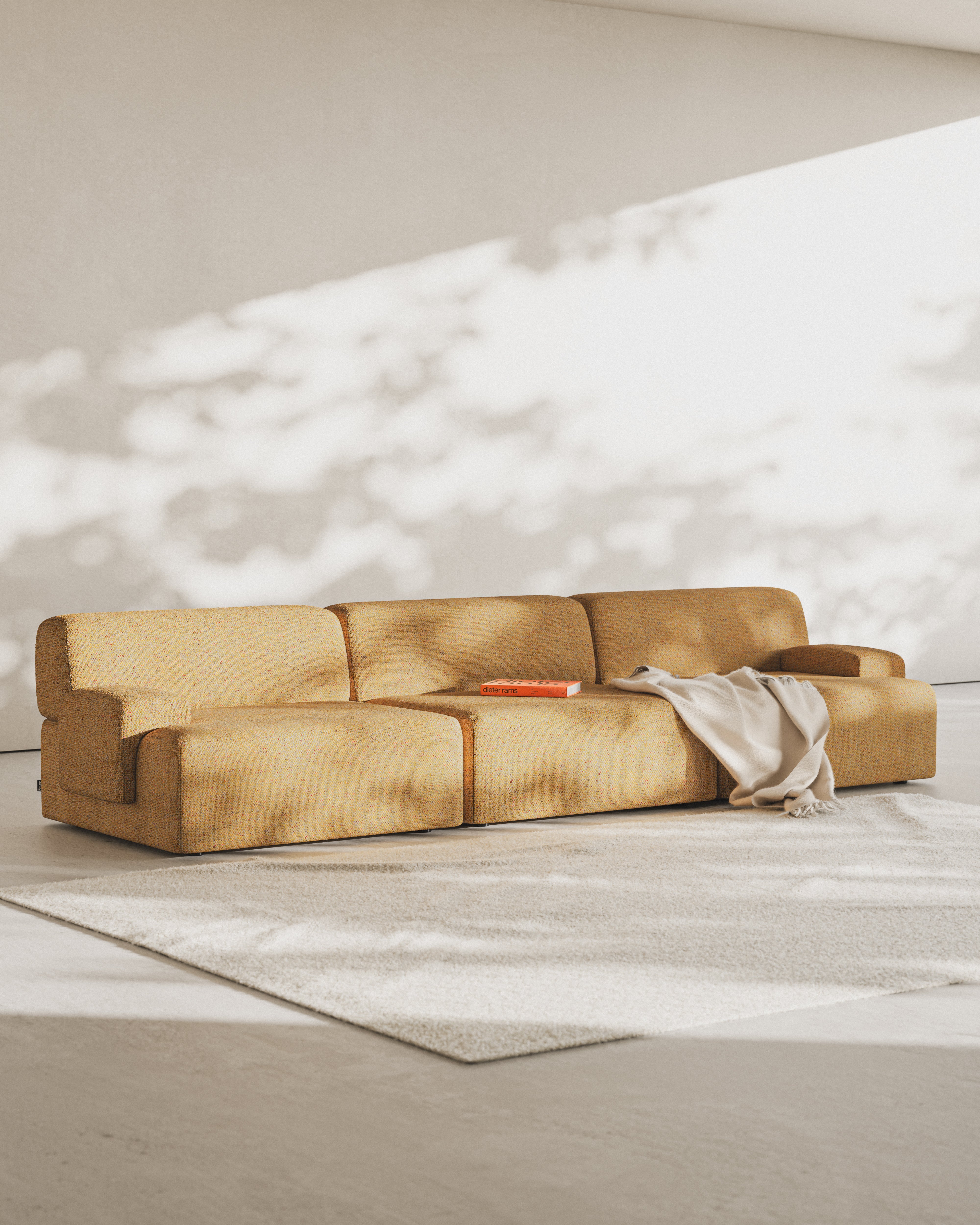3-seater modular sofa autumn orange [Amelia]