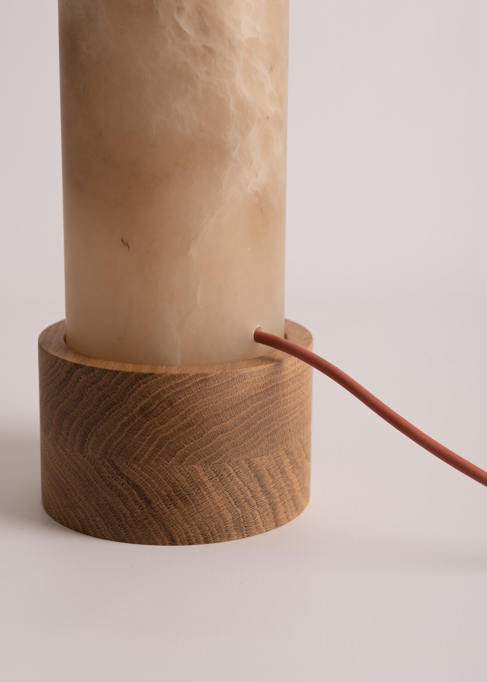 PURA KELO Table Lamp Dark Beige Alabaster