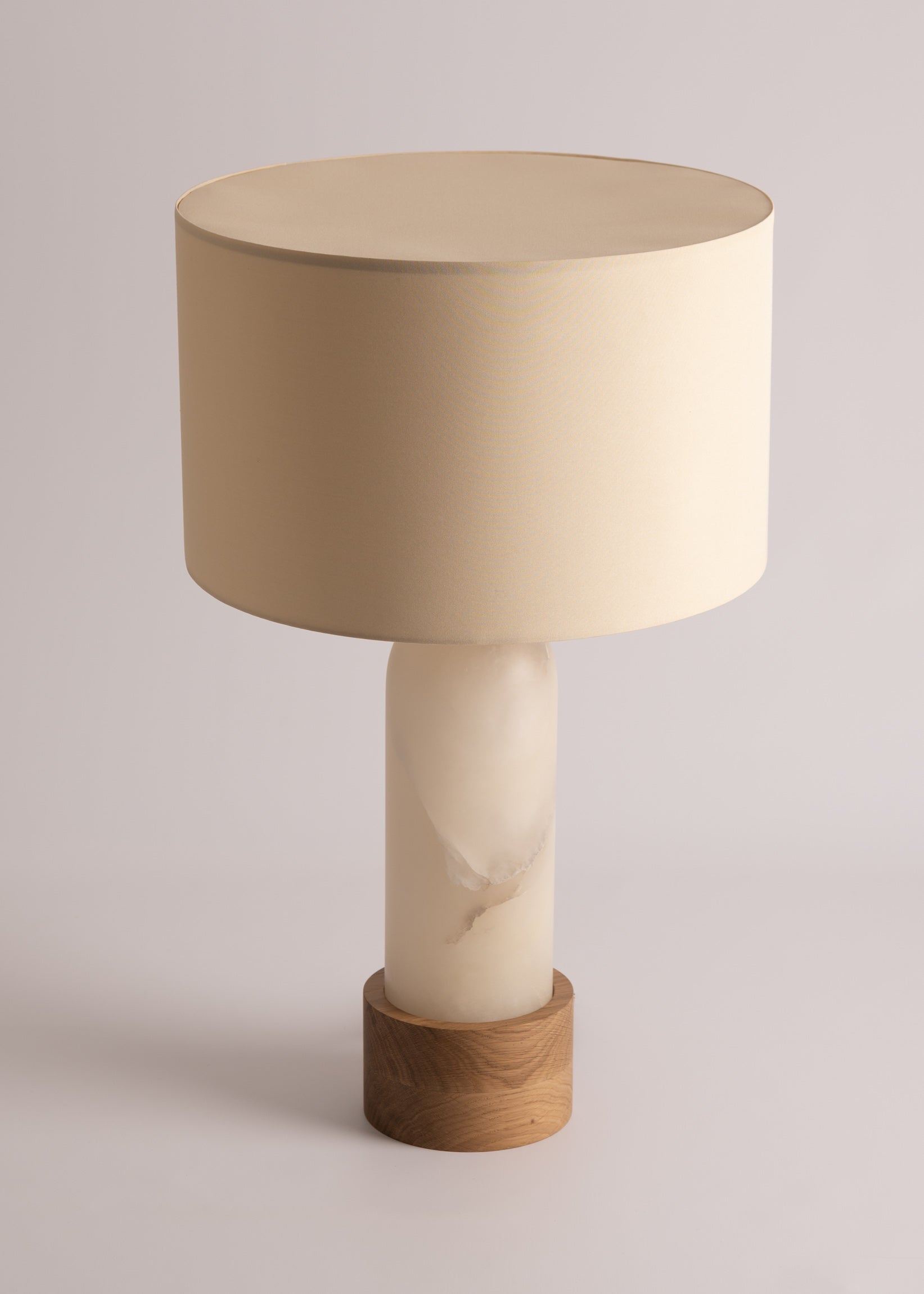 Lampa stołowa PURA KELO biały alabaster