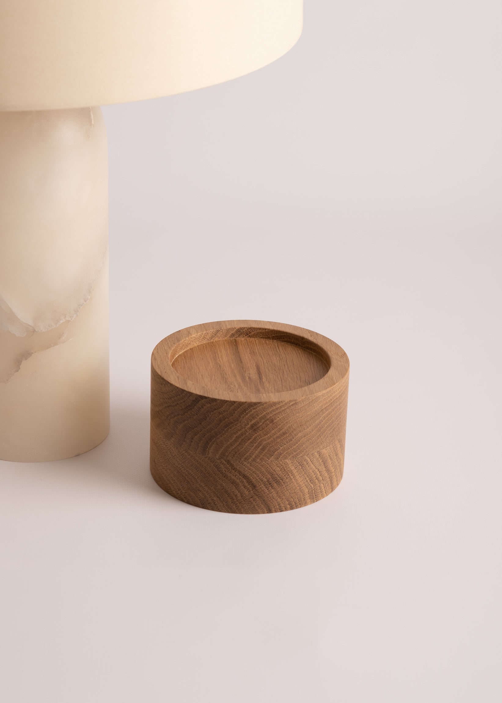 Lampa stołowa PURA KELO biały alabaster