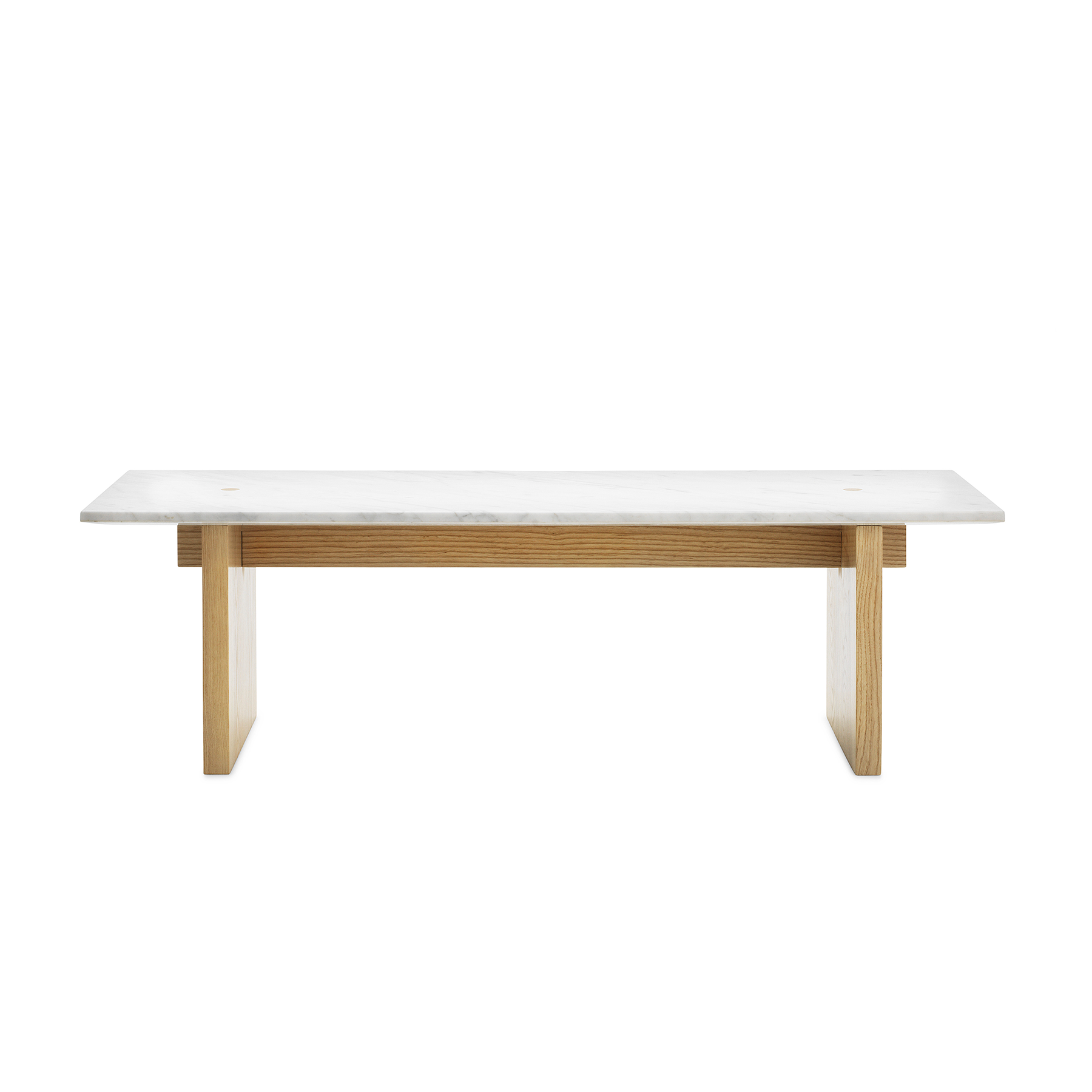 Solid white coffee table