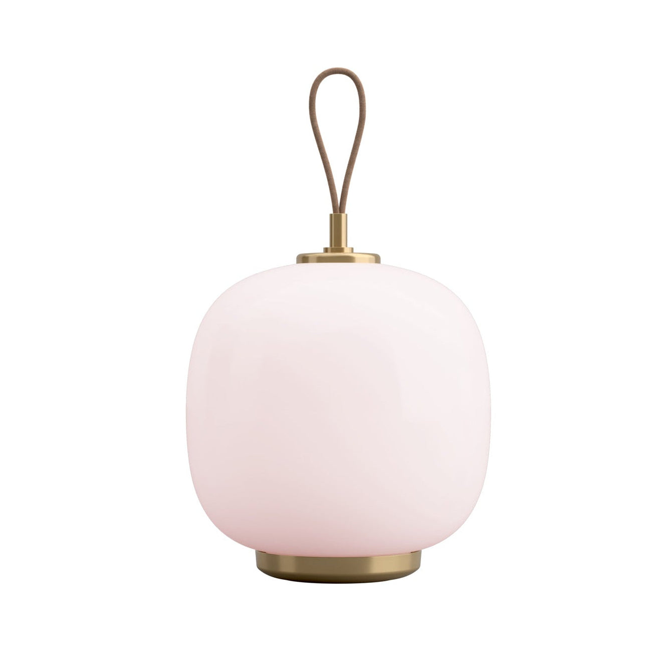 Portable lamp VL 45 light pink with a brass base