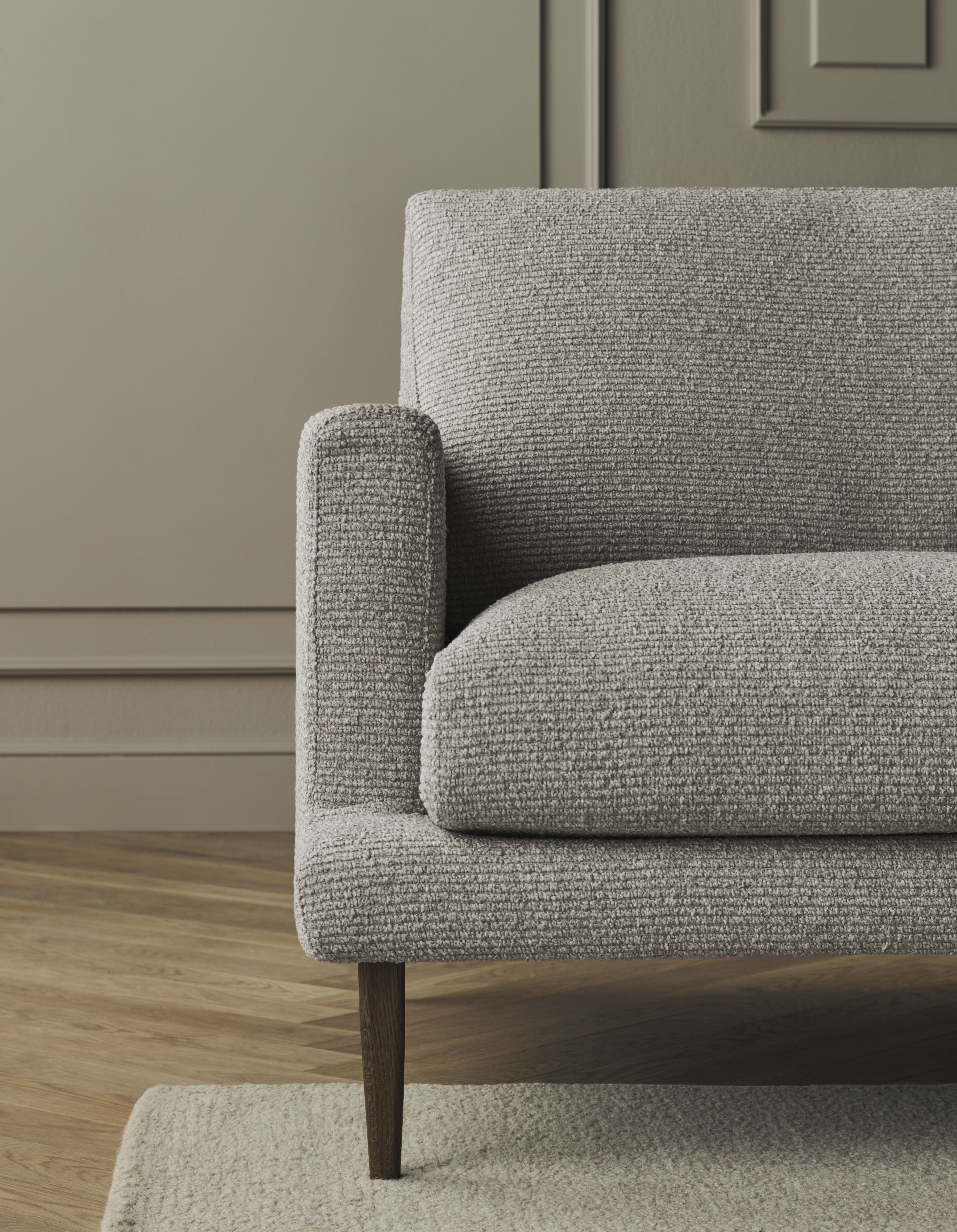 Sofa 4-osobowa VENEDA SLIM szara stalowa podstawa