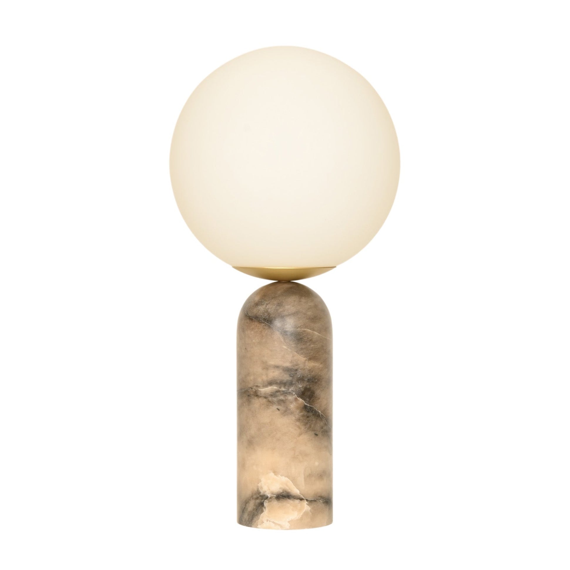 Lampa stołowa ATLAS ciemny beżowy alabaster