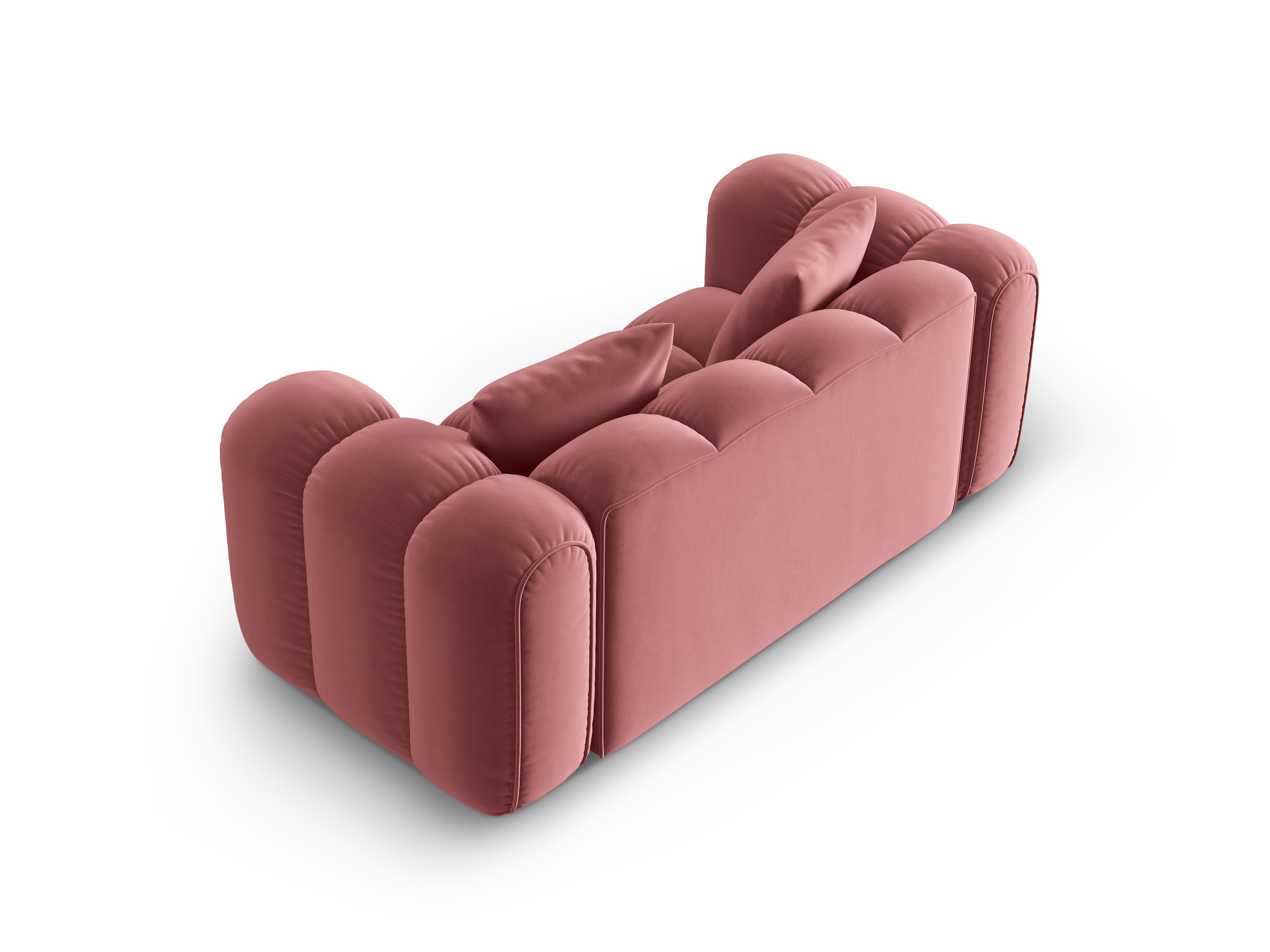 Sofa aksamitna 2-osobowa ASTRO różowy