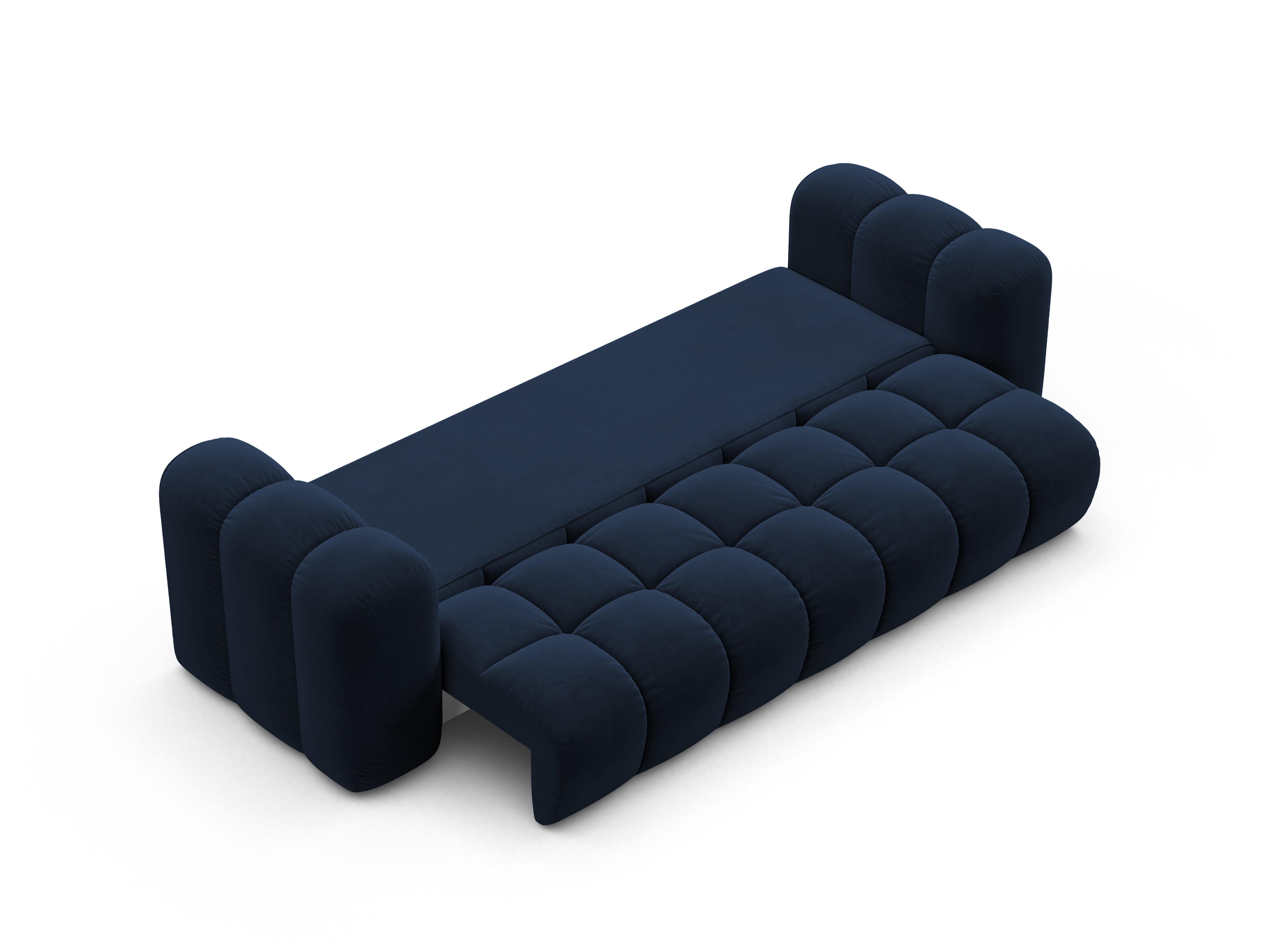Sofa aksamitna z funkcją spania ASTRO granat królewski
