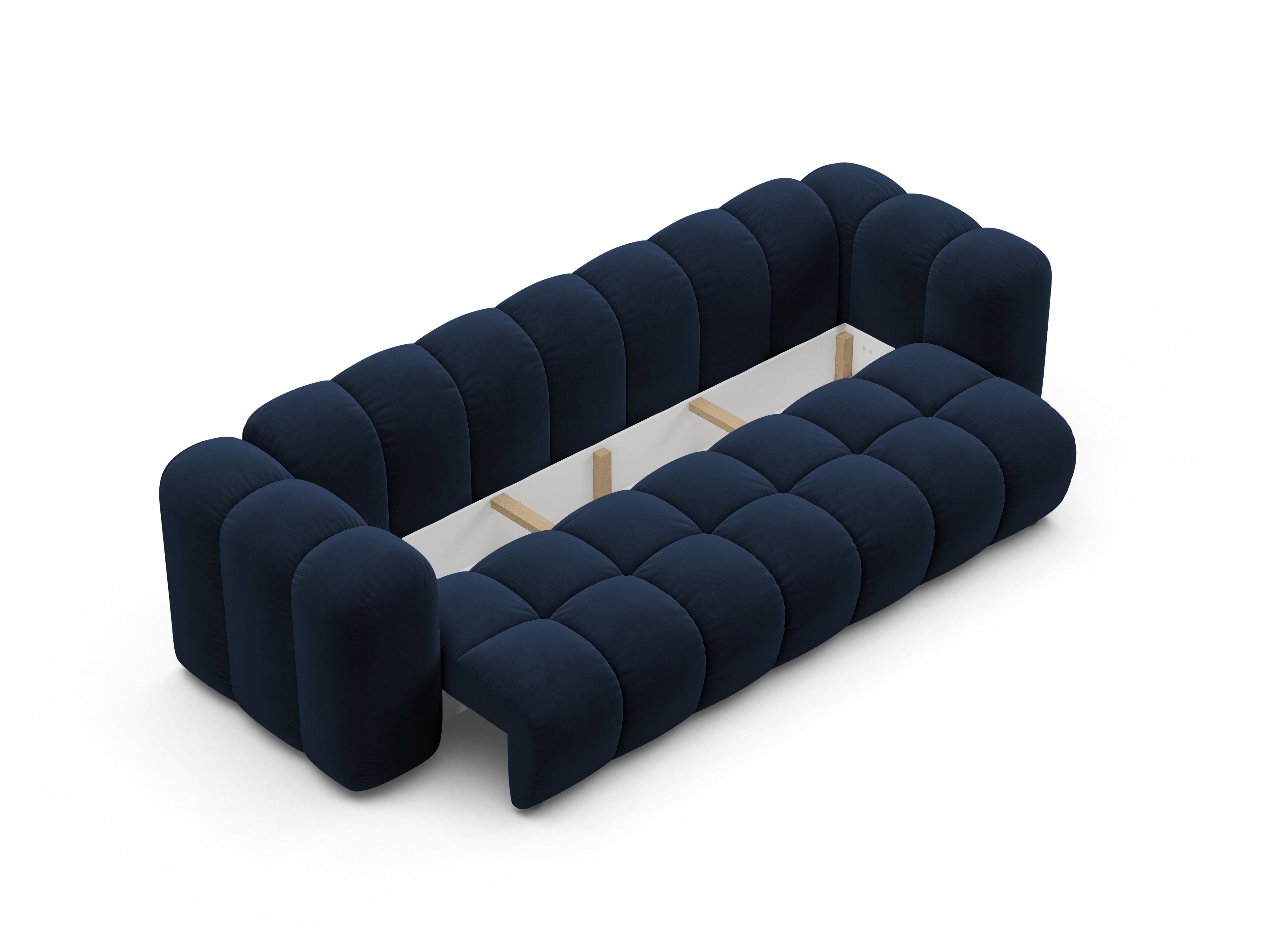 Sofa aksamitna z funkcją spania ASTRO granat królewski