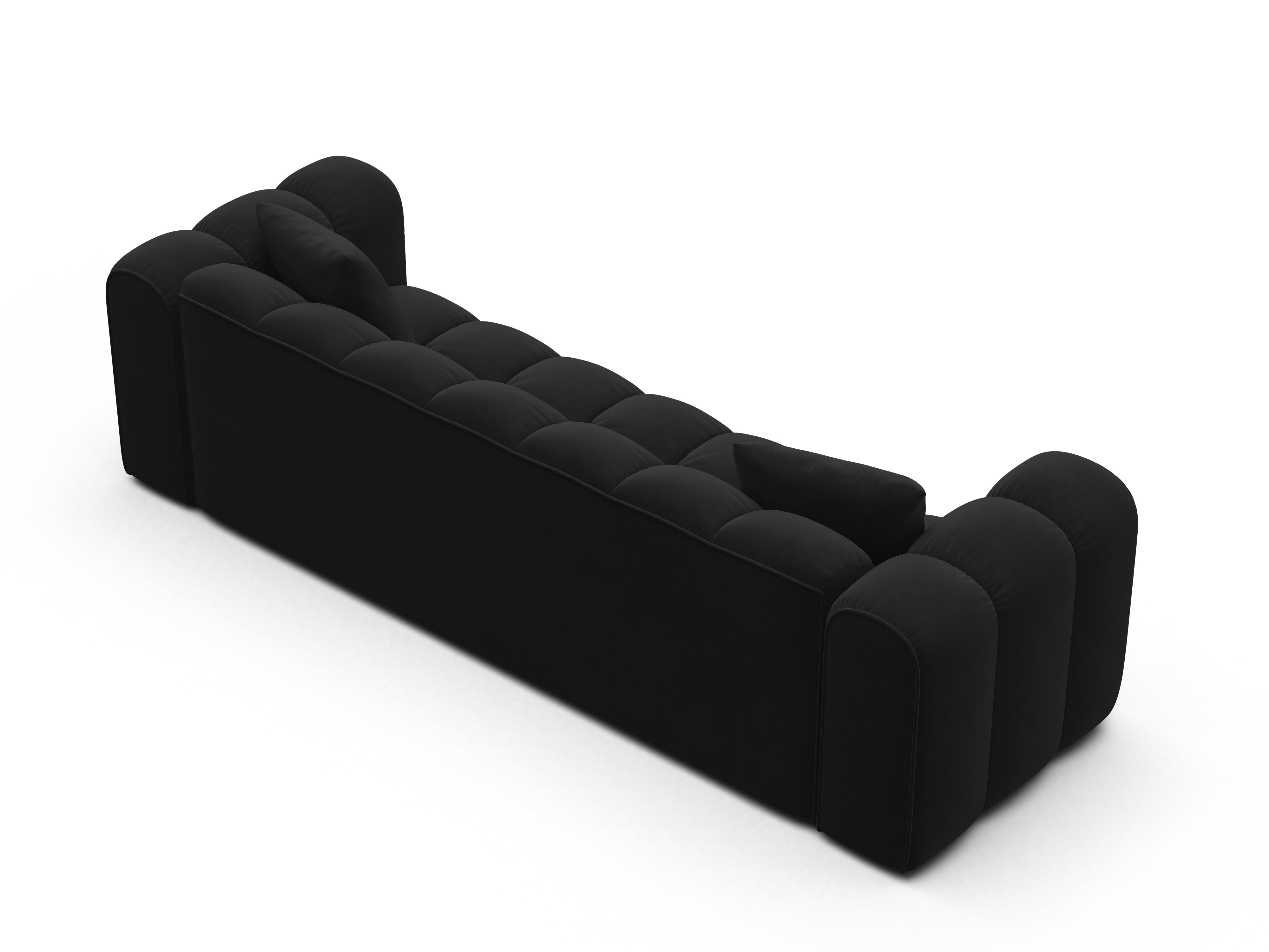 Sofa aksamitna z funkcją spania ASTRO czarny