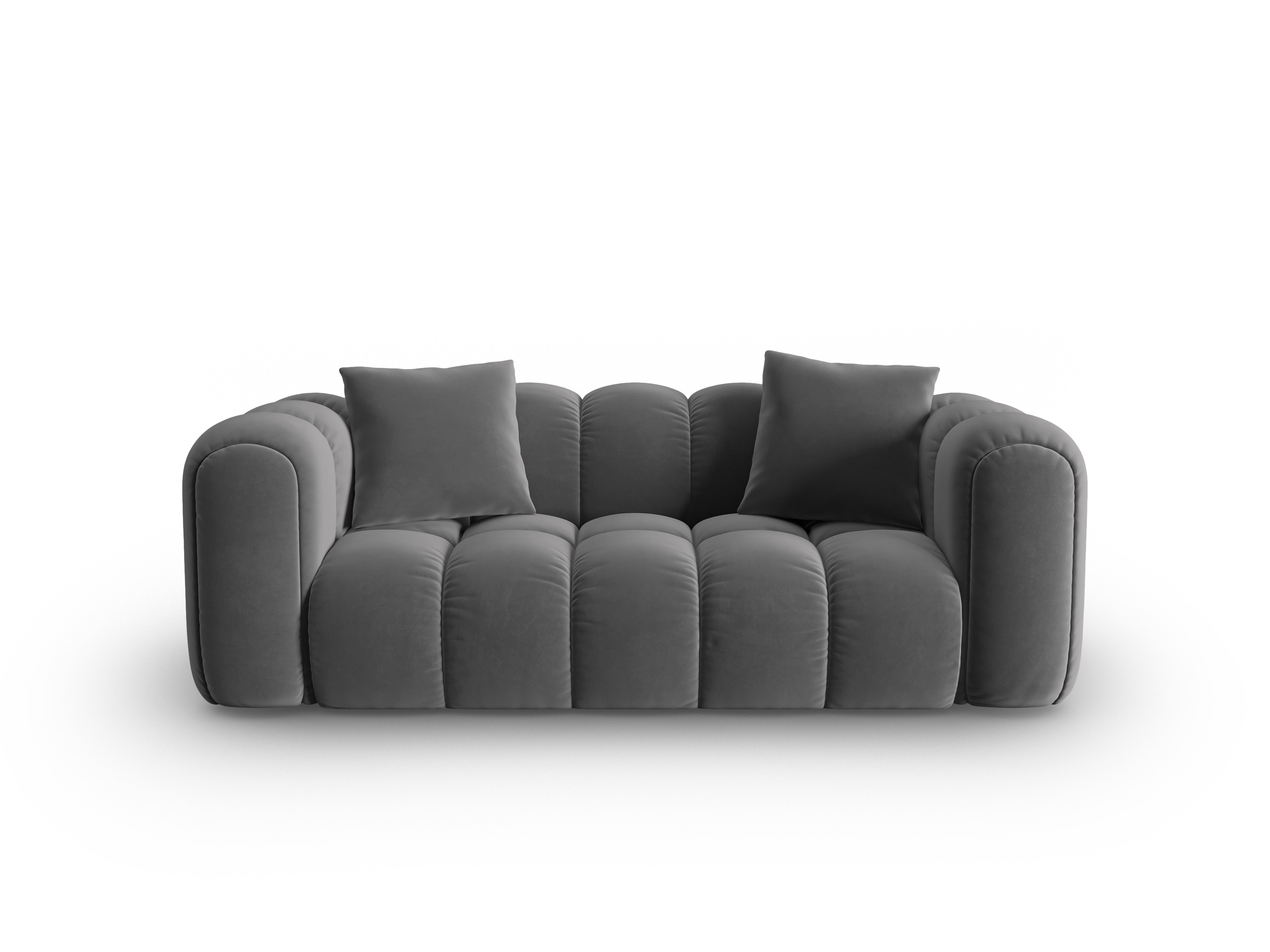 Sofa aksamitna 3-osobowa ASTRO szary