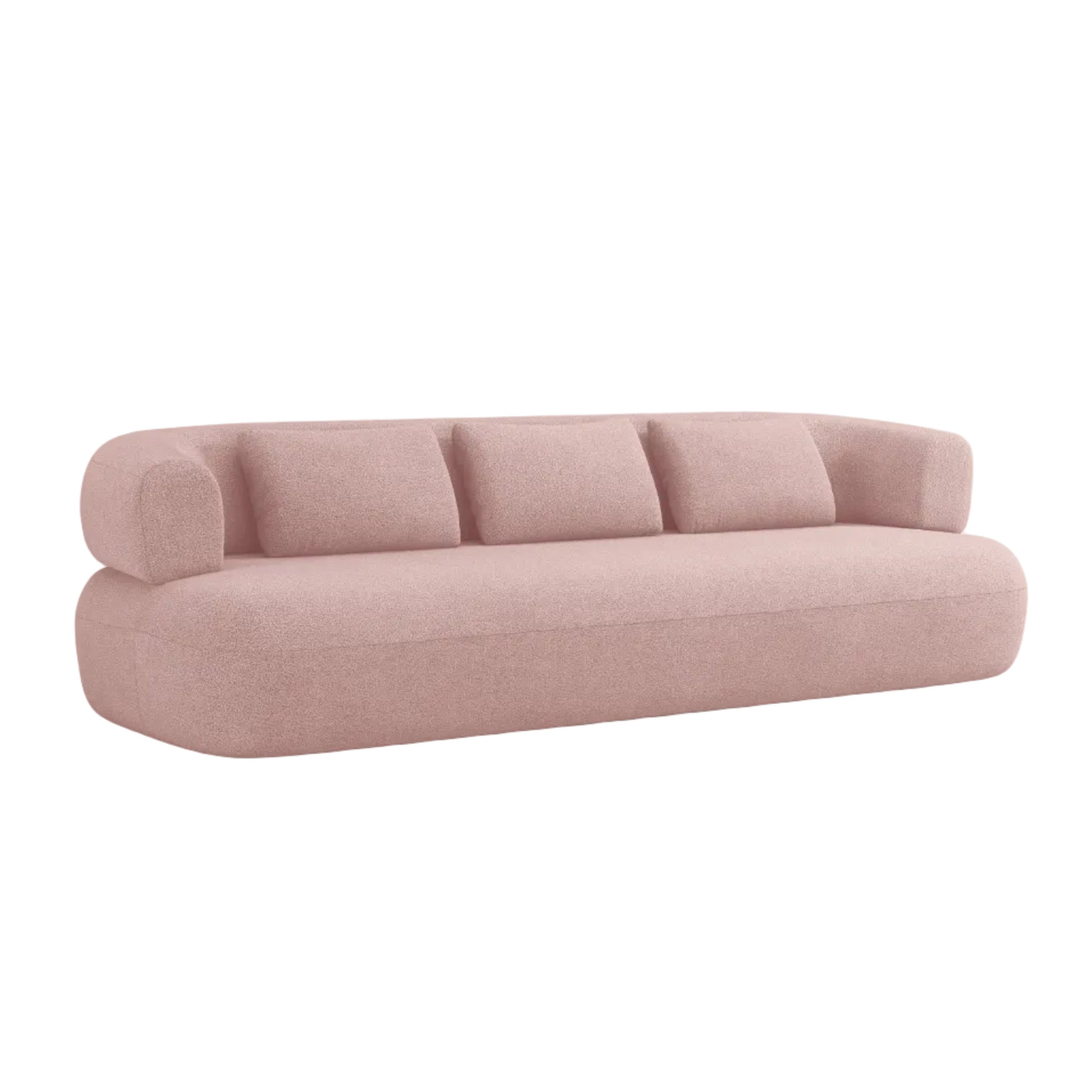 Sofa 3,5-osobowa ALDRIN pudrowy róż boucle