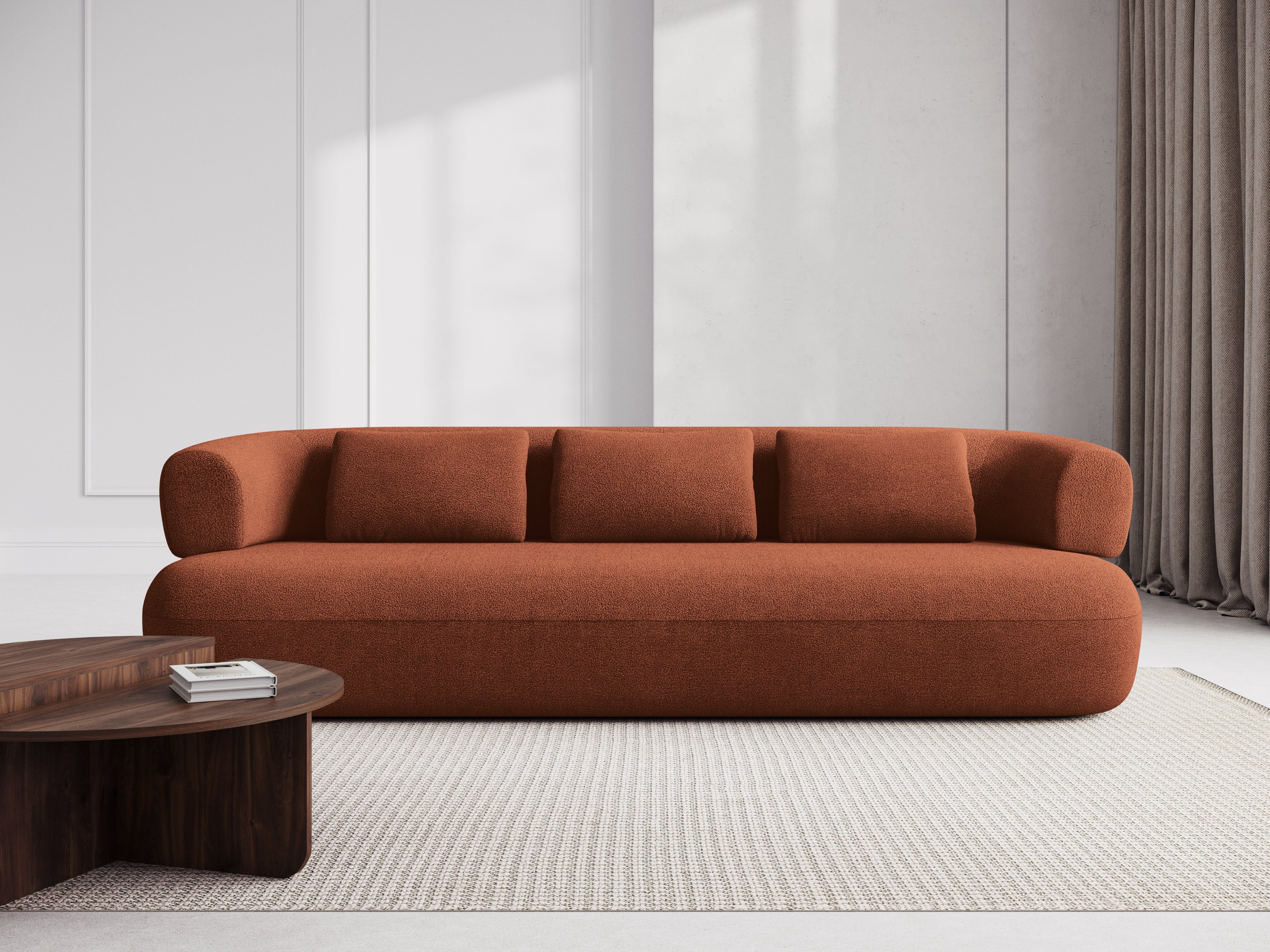 Sofa 3,5-osobowa ALDRIN ceglany boucle