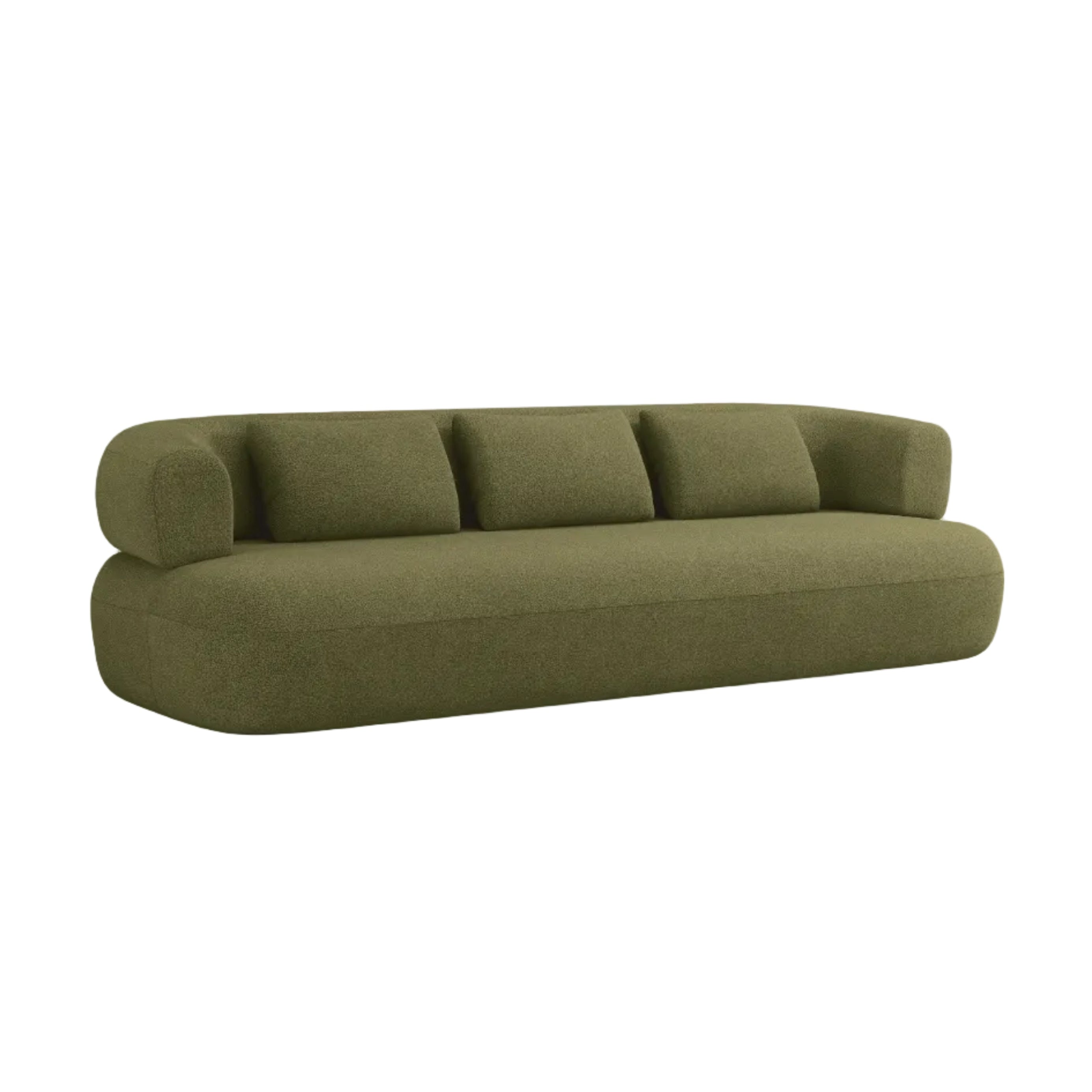 Sofa 3,5-osobowa ALDRIN zielony boucle