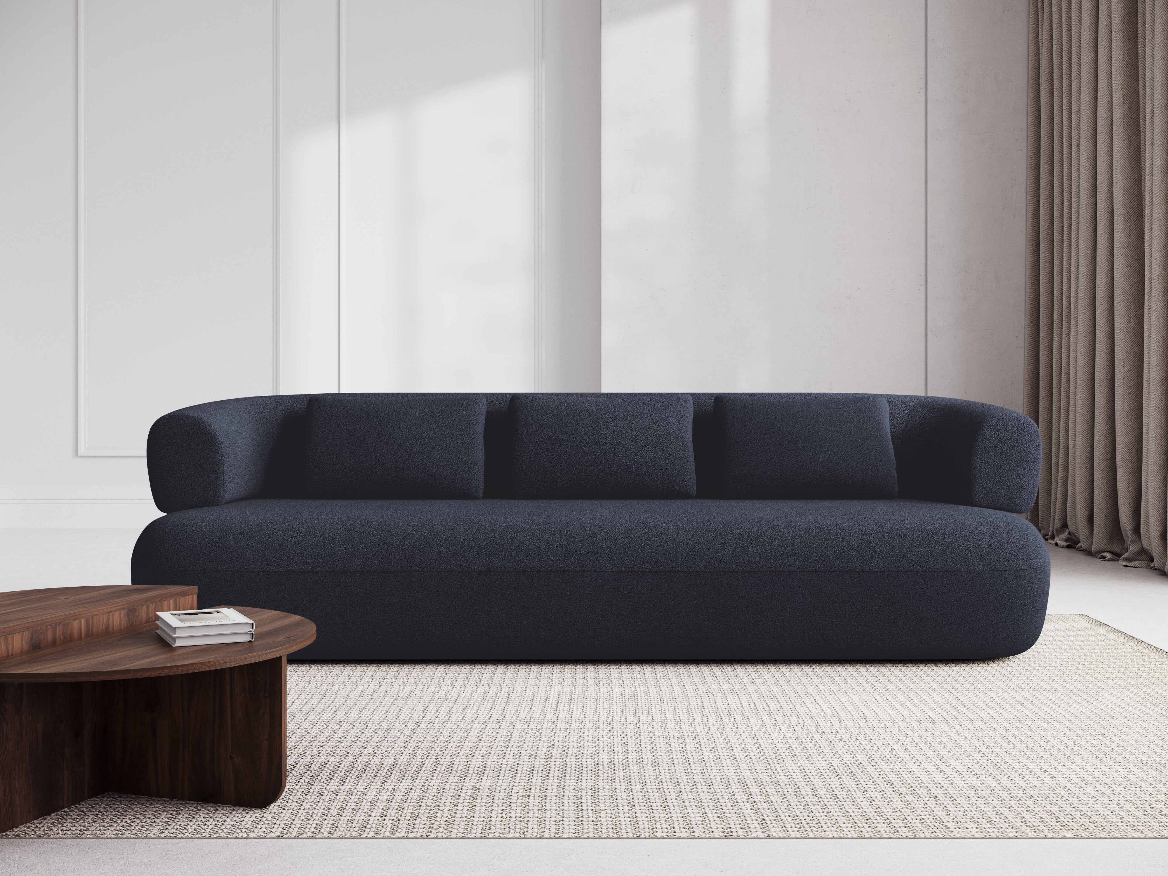 Sofa 3,5-osobowa ALDRIN granatowy boucle