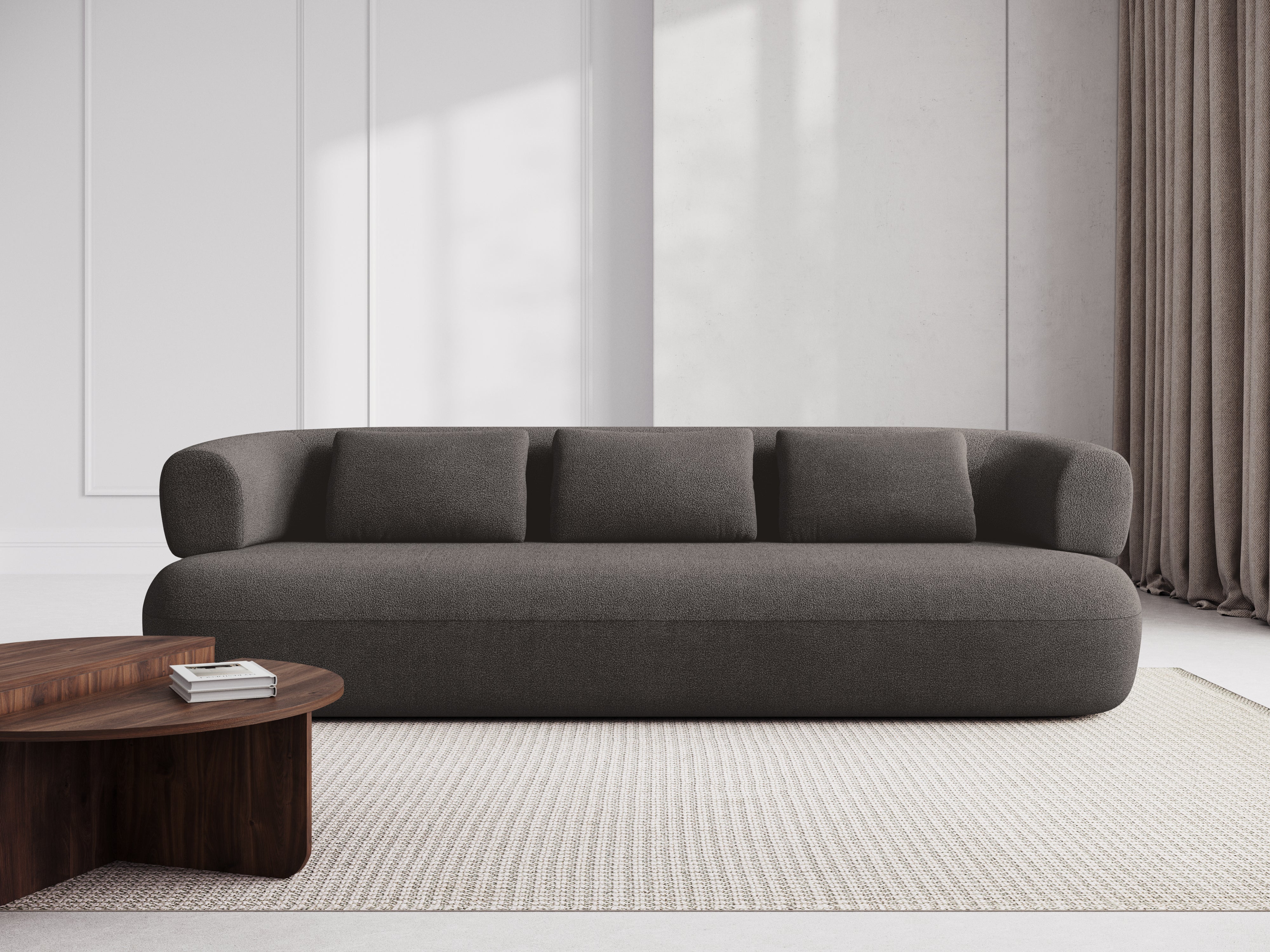Sofa 3,5-osobowa ALDRIN szary boucle