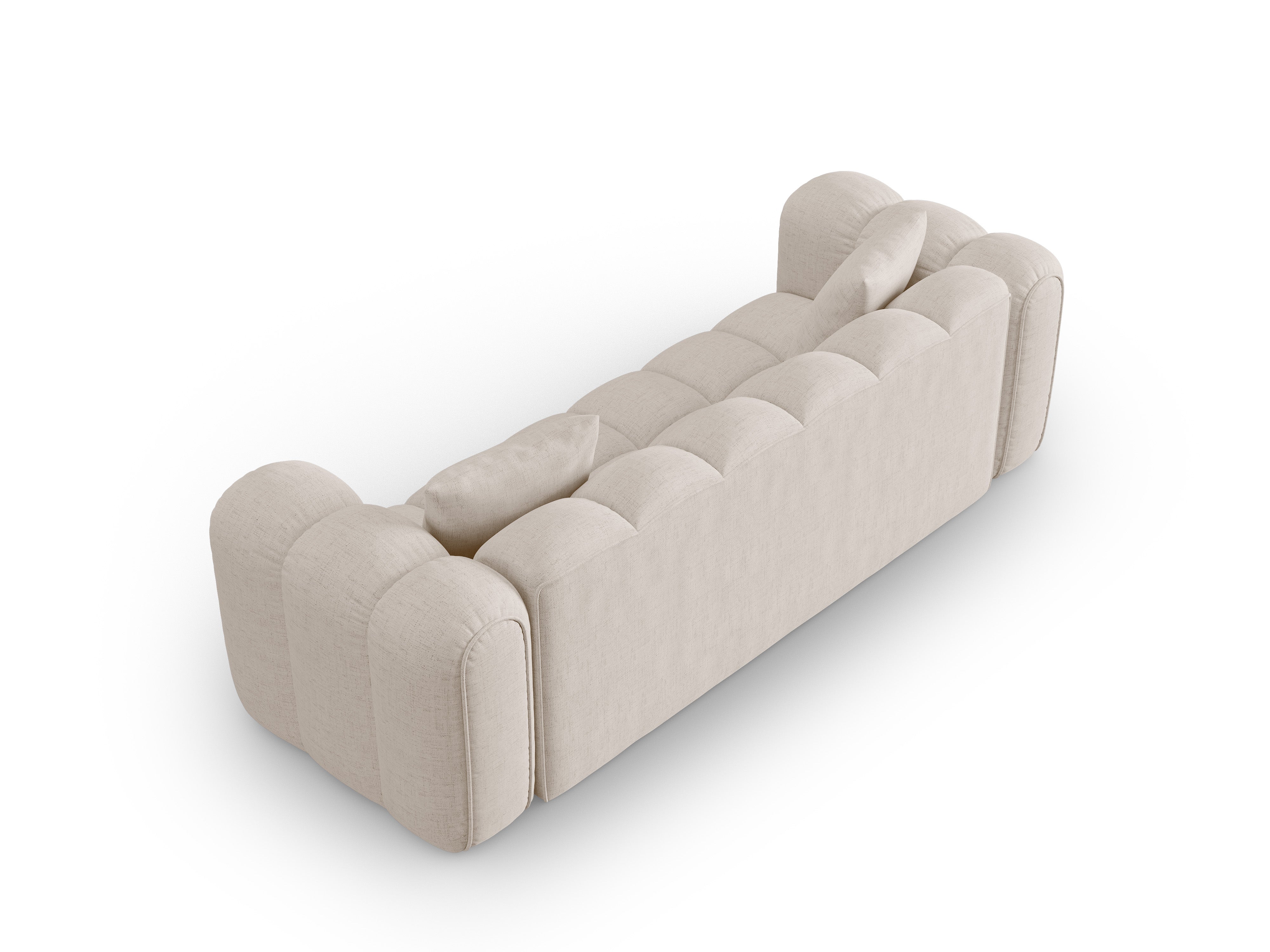 Sofa für 4 Personen ASTRO beige Chenille