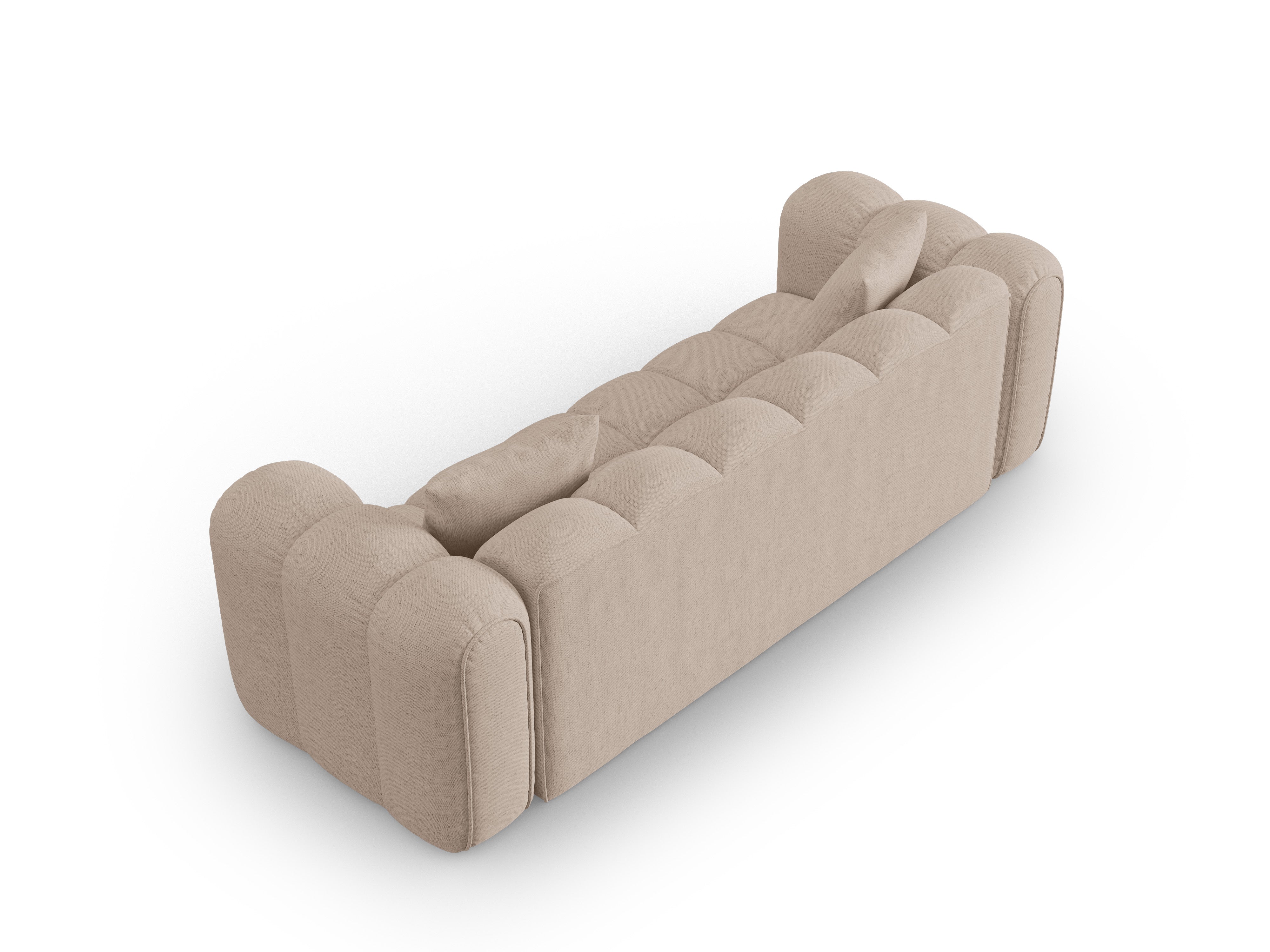 Sofa für 4 Personen ASTRO Cappuccino Chenille
