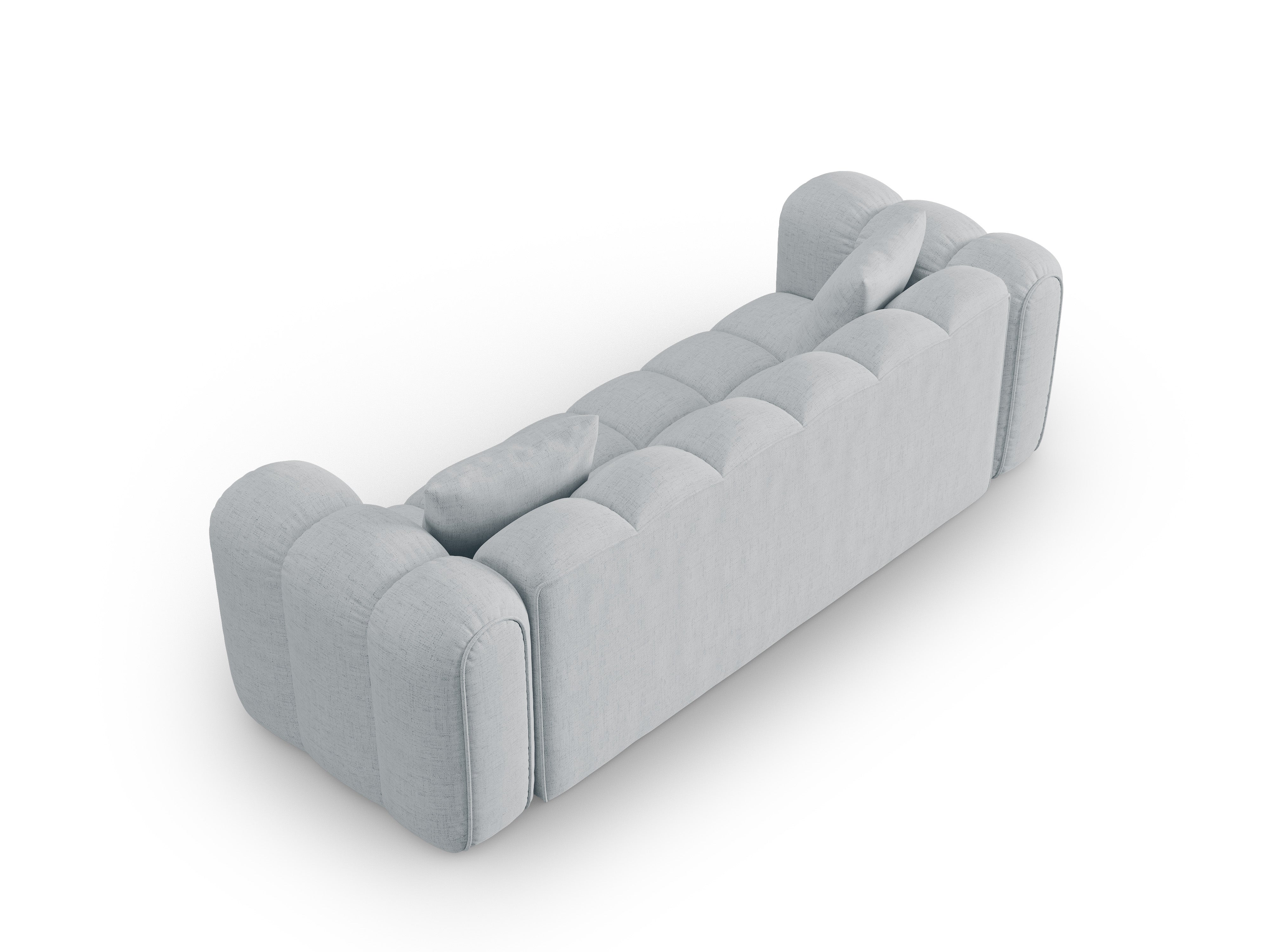 Sofa für 4 Personen ASTRO hellgrau Chenille