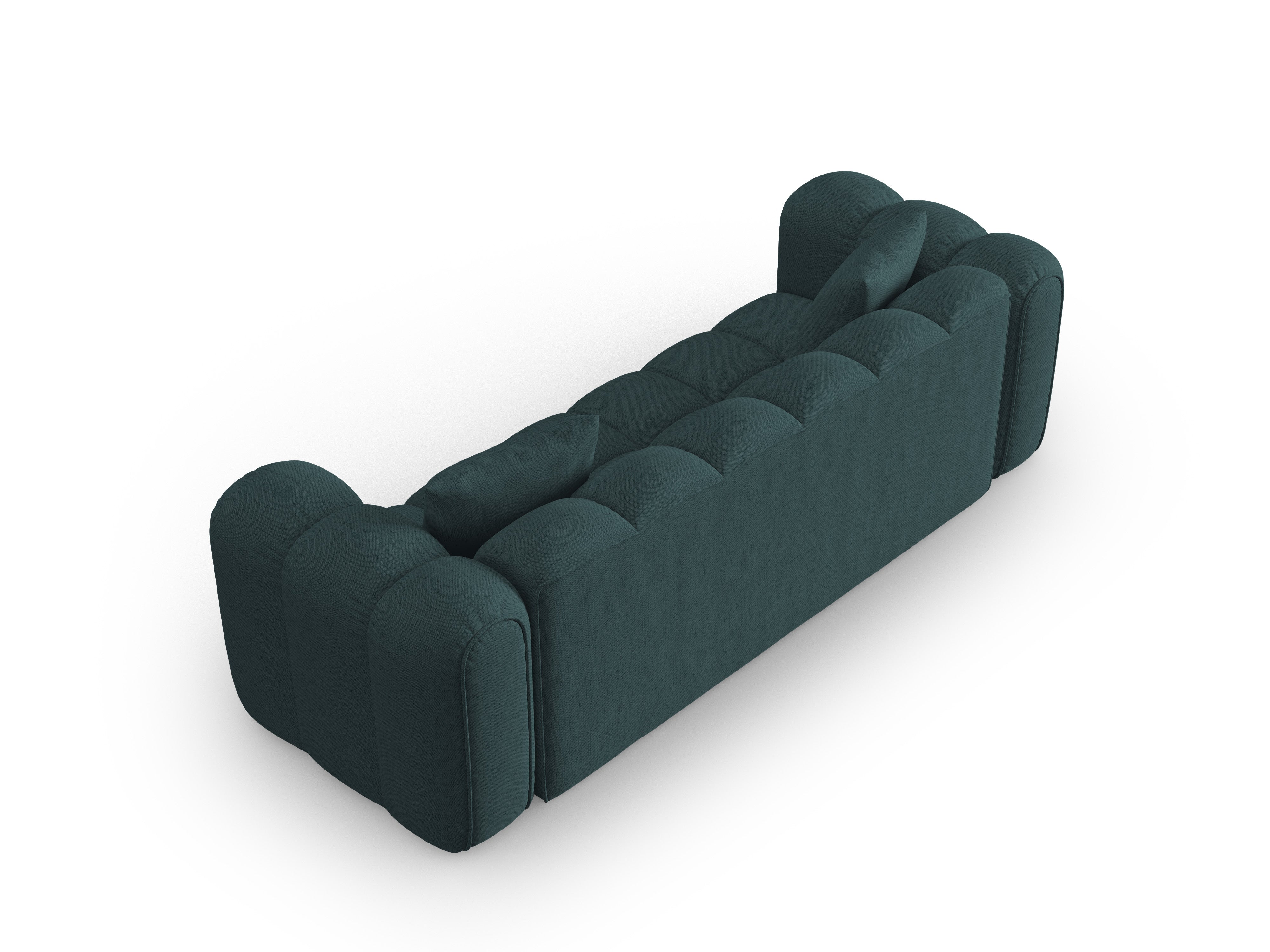 Sofa für 4 Personen ASTRO türkisfarbener Chenille