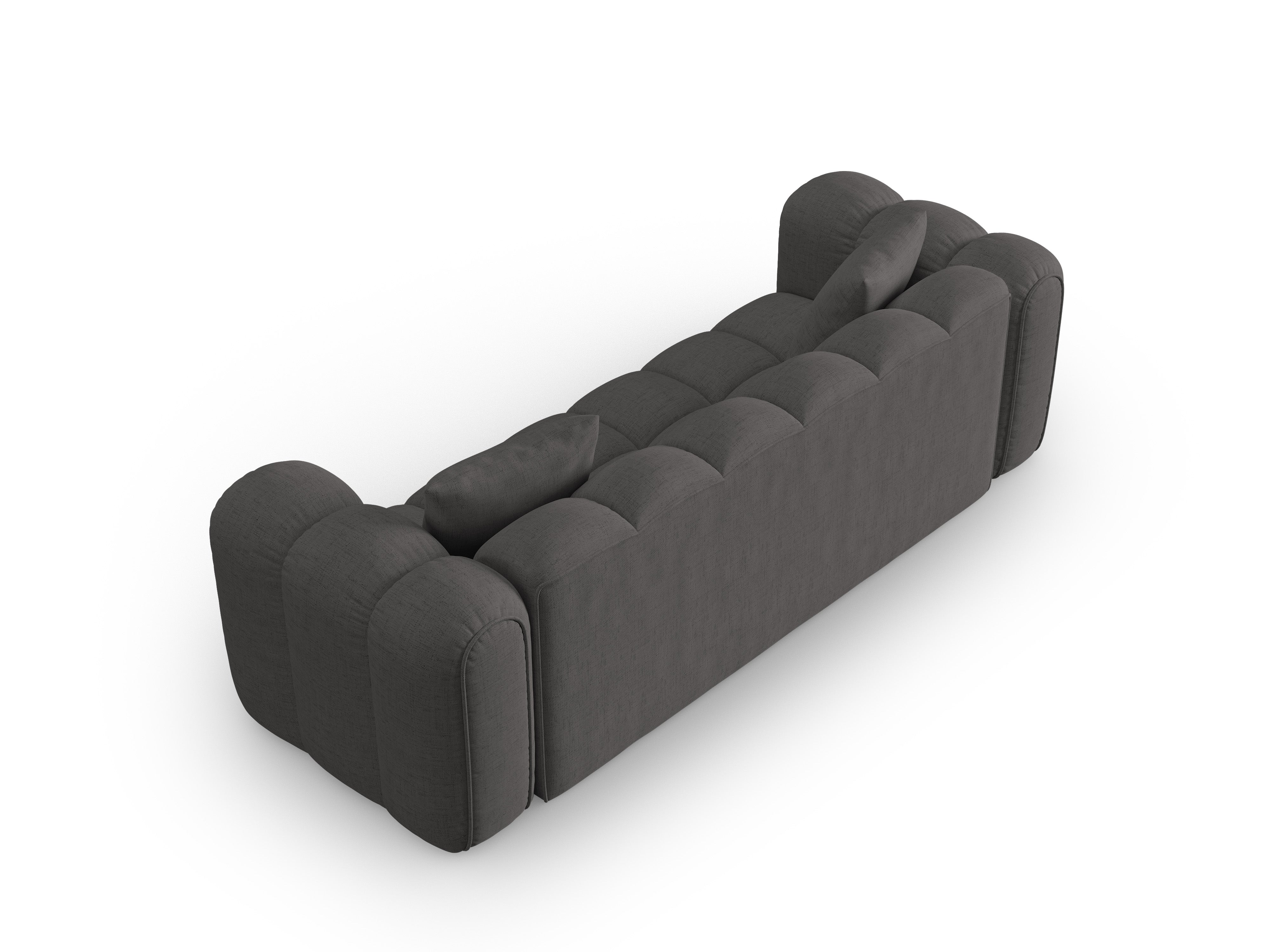 Sofa für 4 Personen ASTRO graues Chenille
