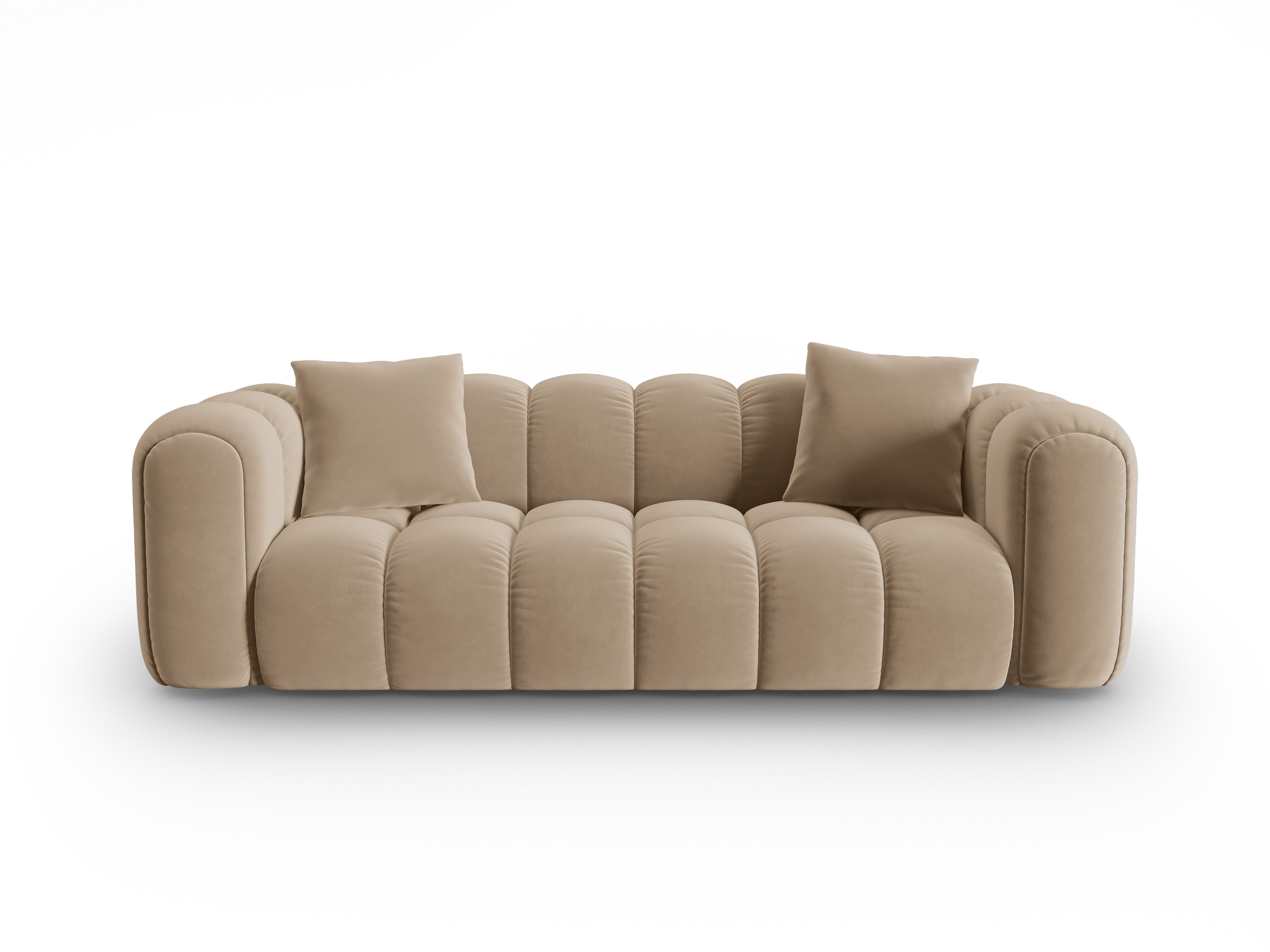 Sofa aus Samt für 4 Personen ASTRO sandfarben