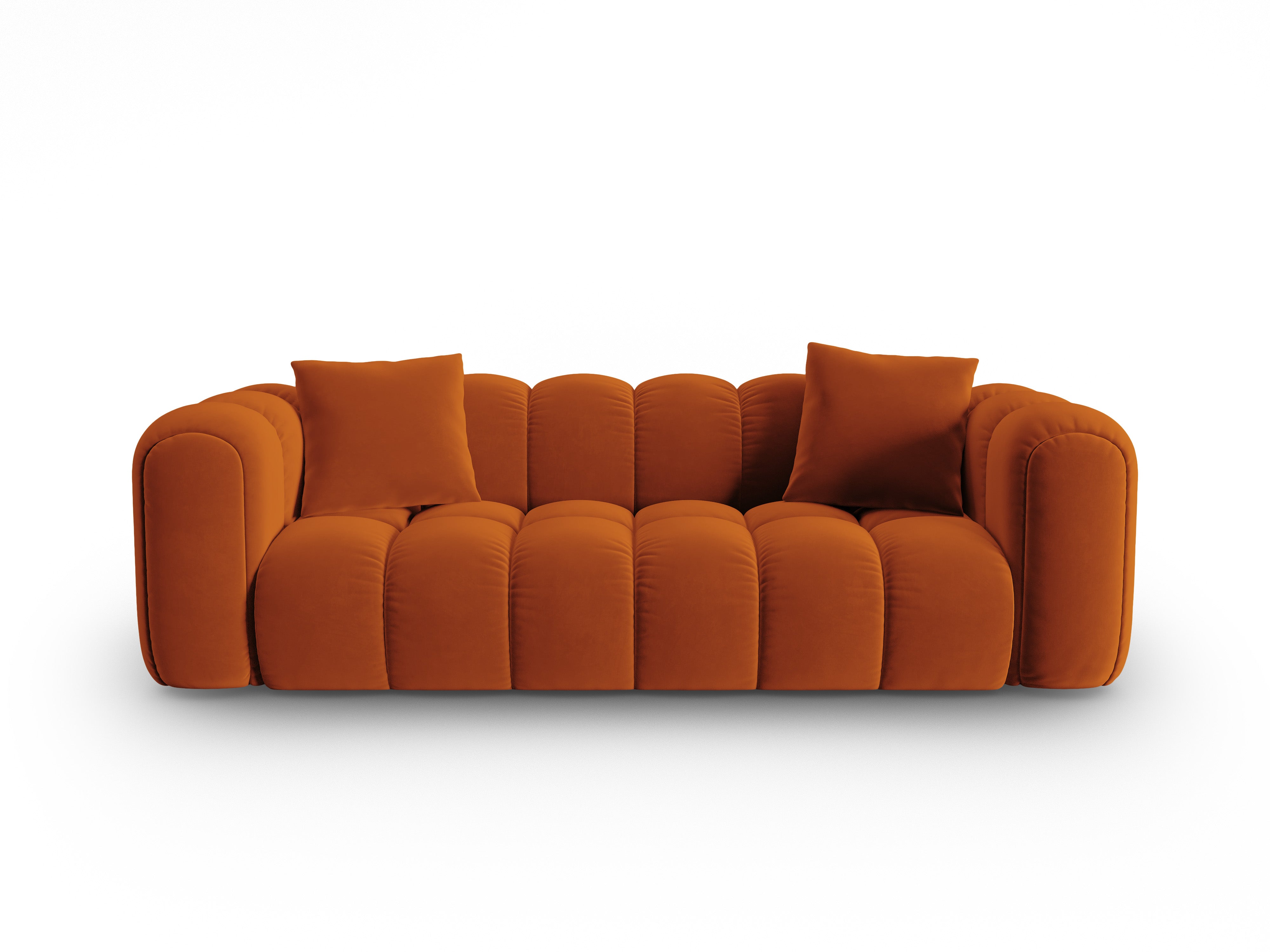 Sofa aus Samt für 4 Personen ASTRO rostrot