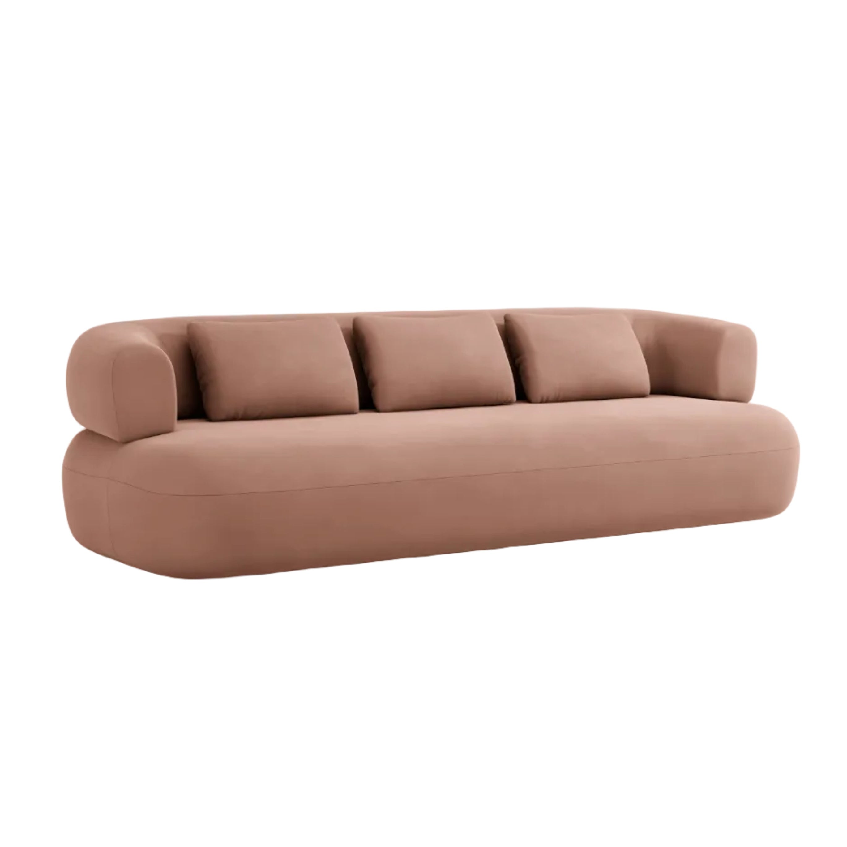 Sofa aksamitna 4-osobowa ALDRIN różowy