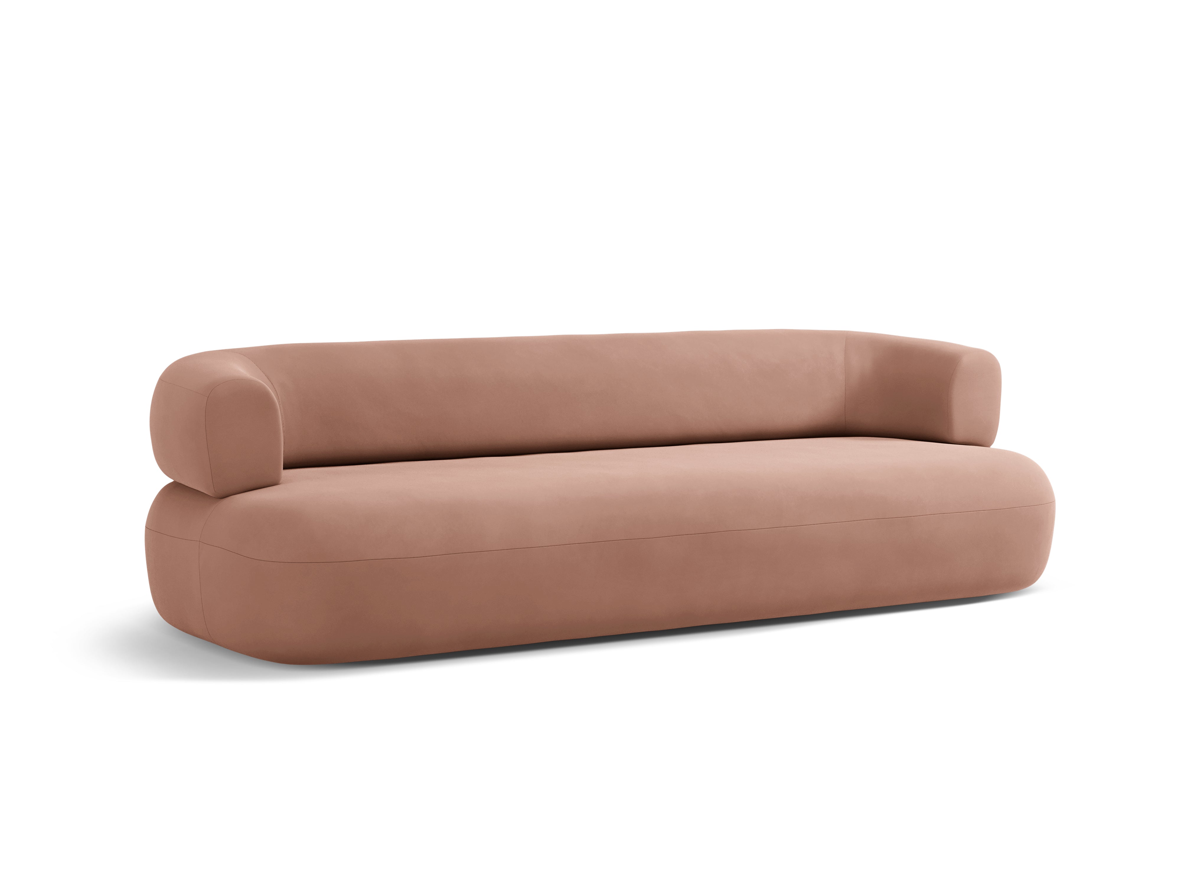 Sofa aksamitna 4-osobowa ALDRIN różowy