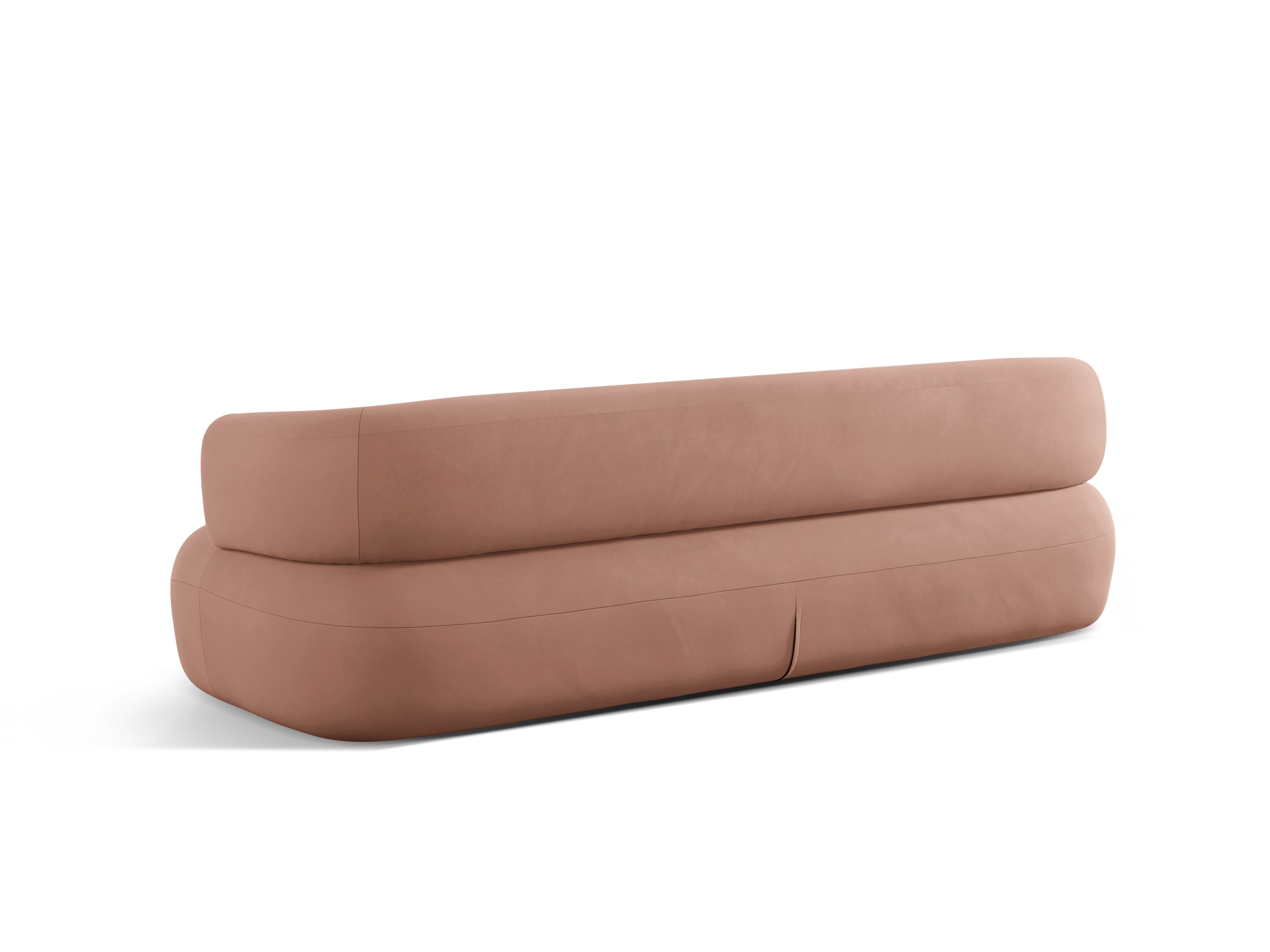 Sofa aksamitna 4-osobowa ALDRIN różowy