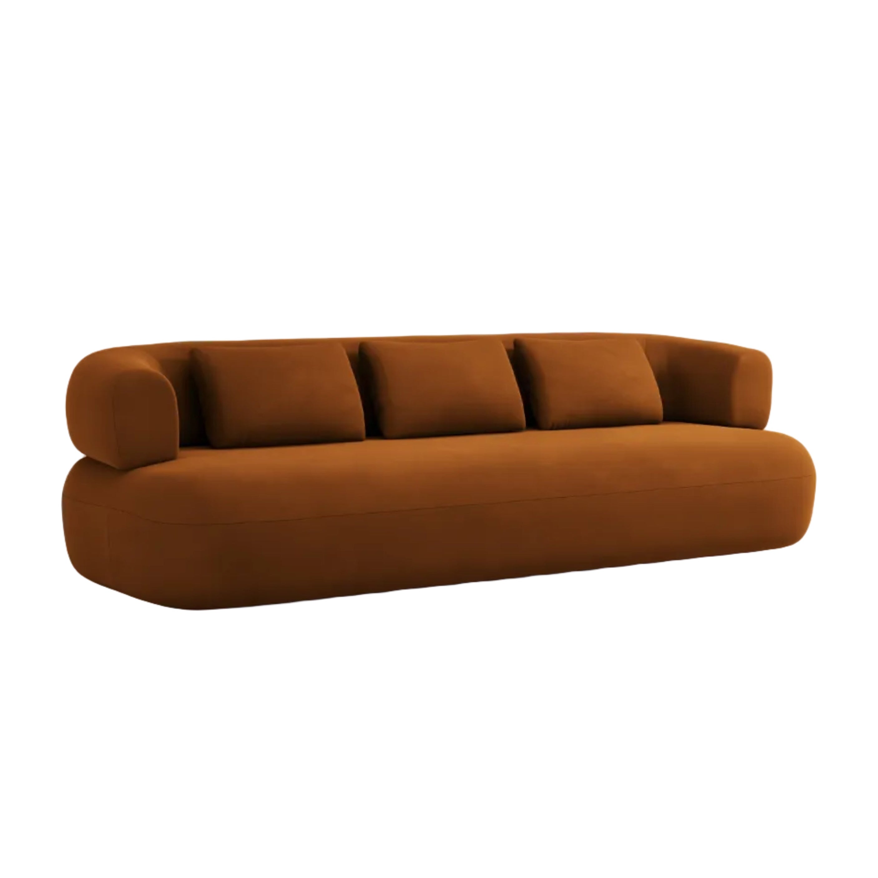 Sofa aksamitna 4-osobowa ALDRIN ceglany