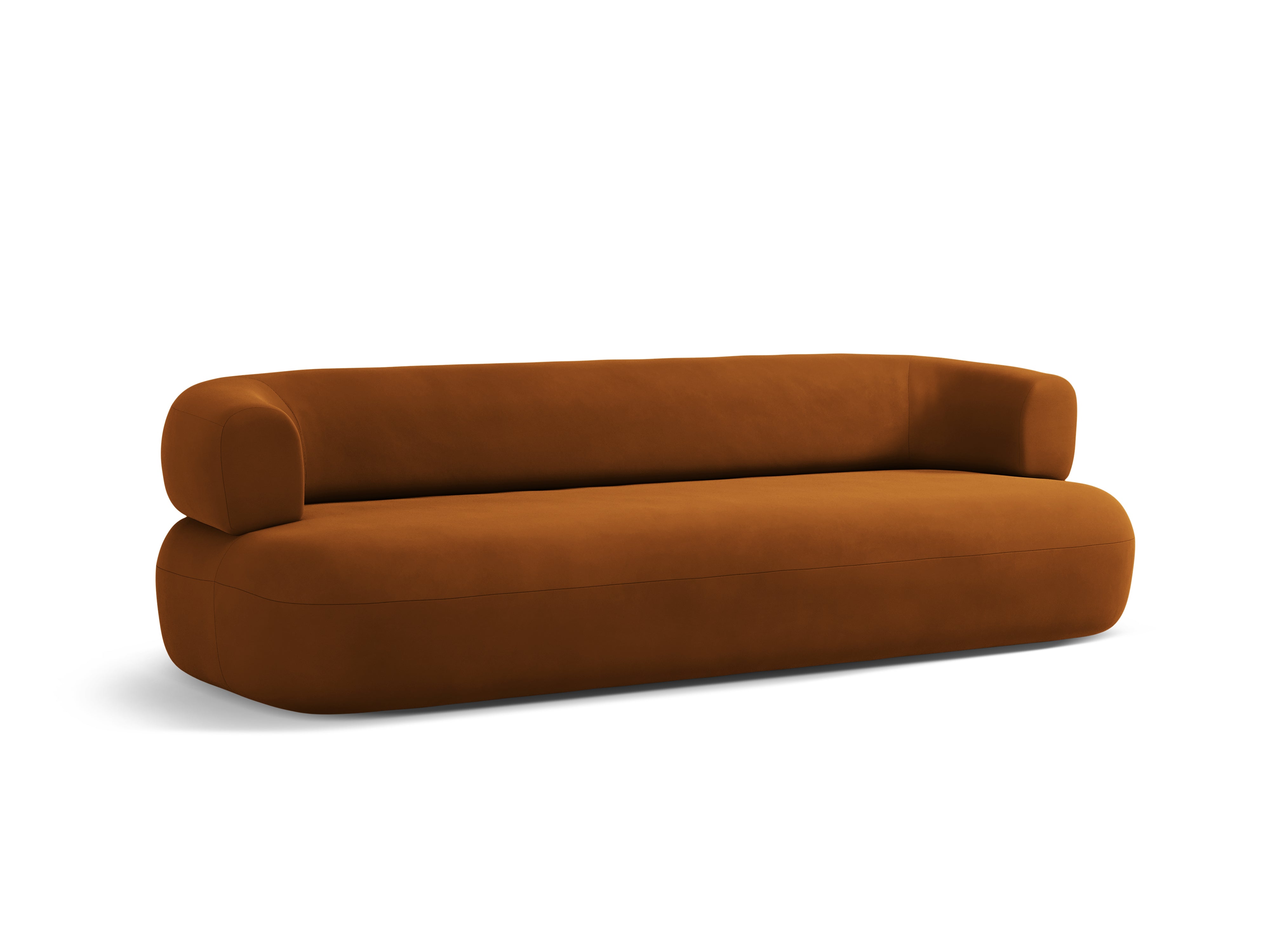 Sofa aksamitna 4-osobowa ALDRIN ceglany