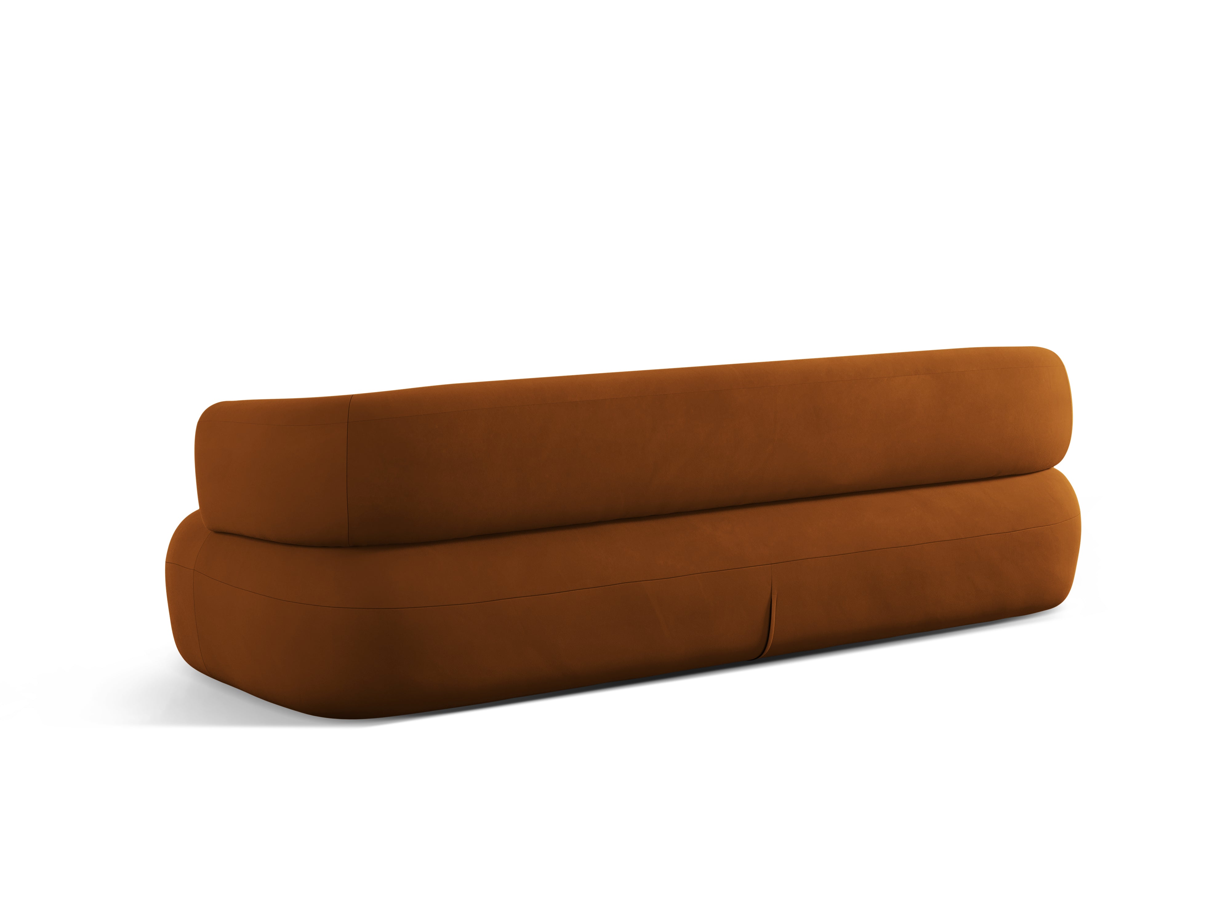 Sofa aksamitna 4-osobowa ALDRIN ceglany