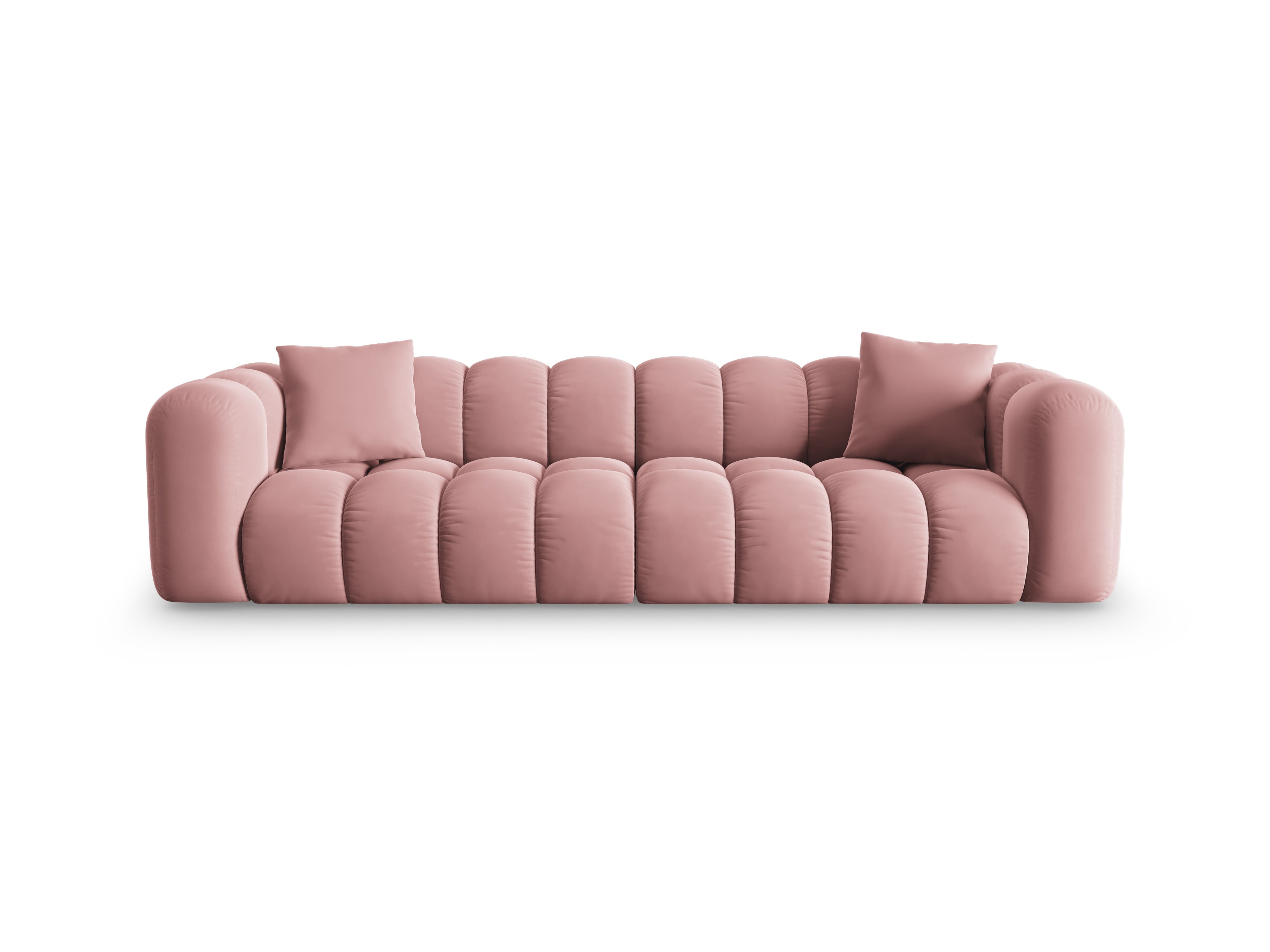 Sofa aksamitna 4-osobowa HALLEY różowy