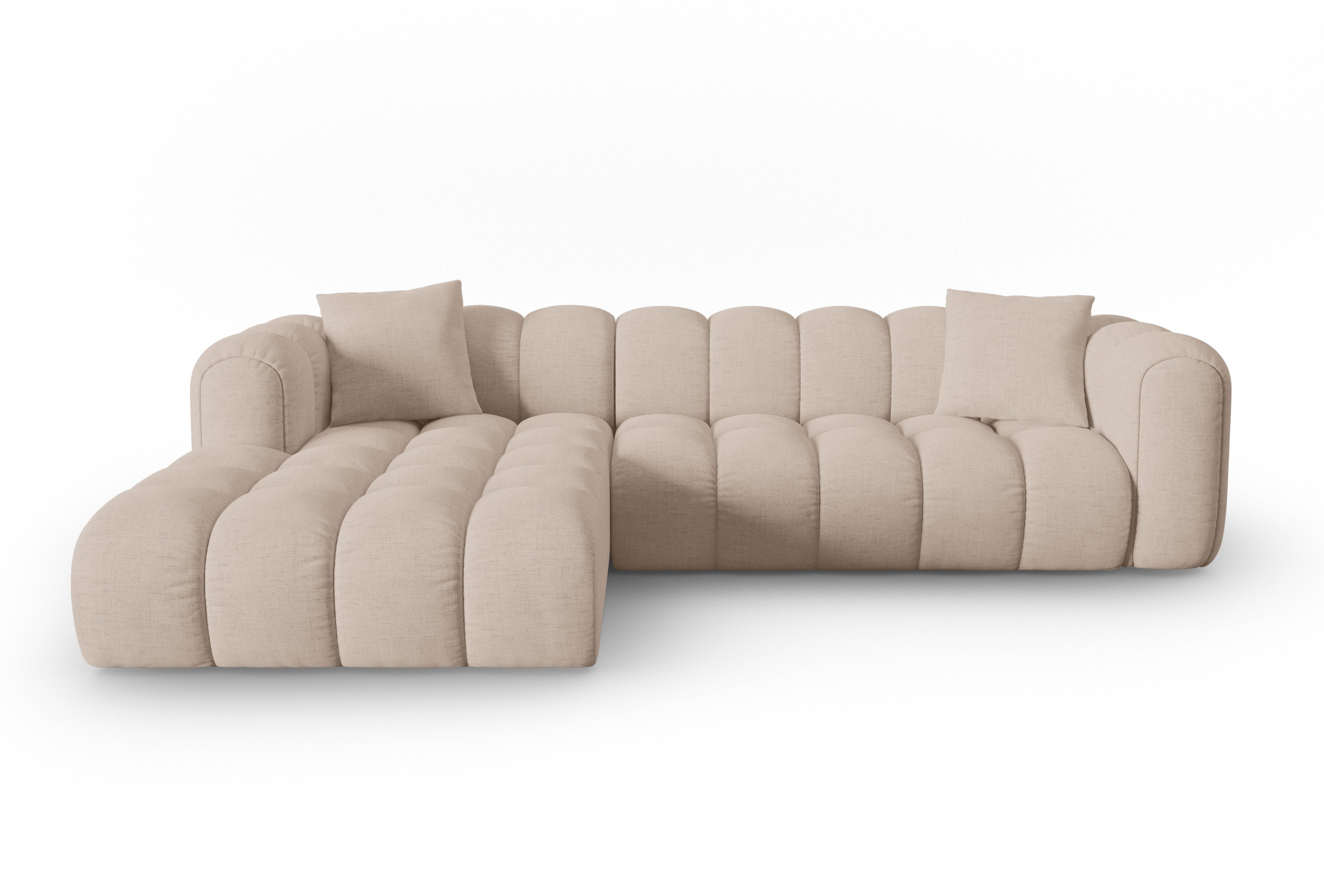 4-seater left-facing corner sofa ASTRO cappuccino chenille