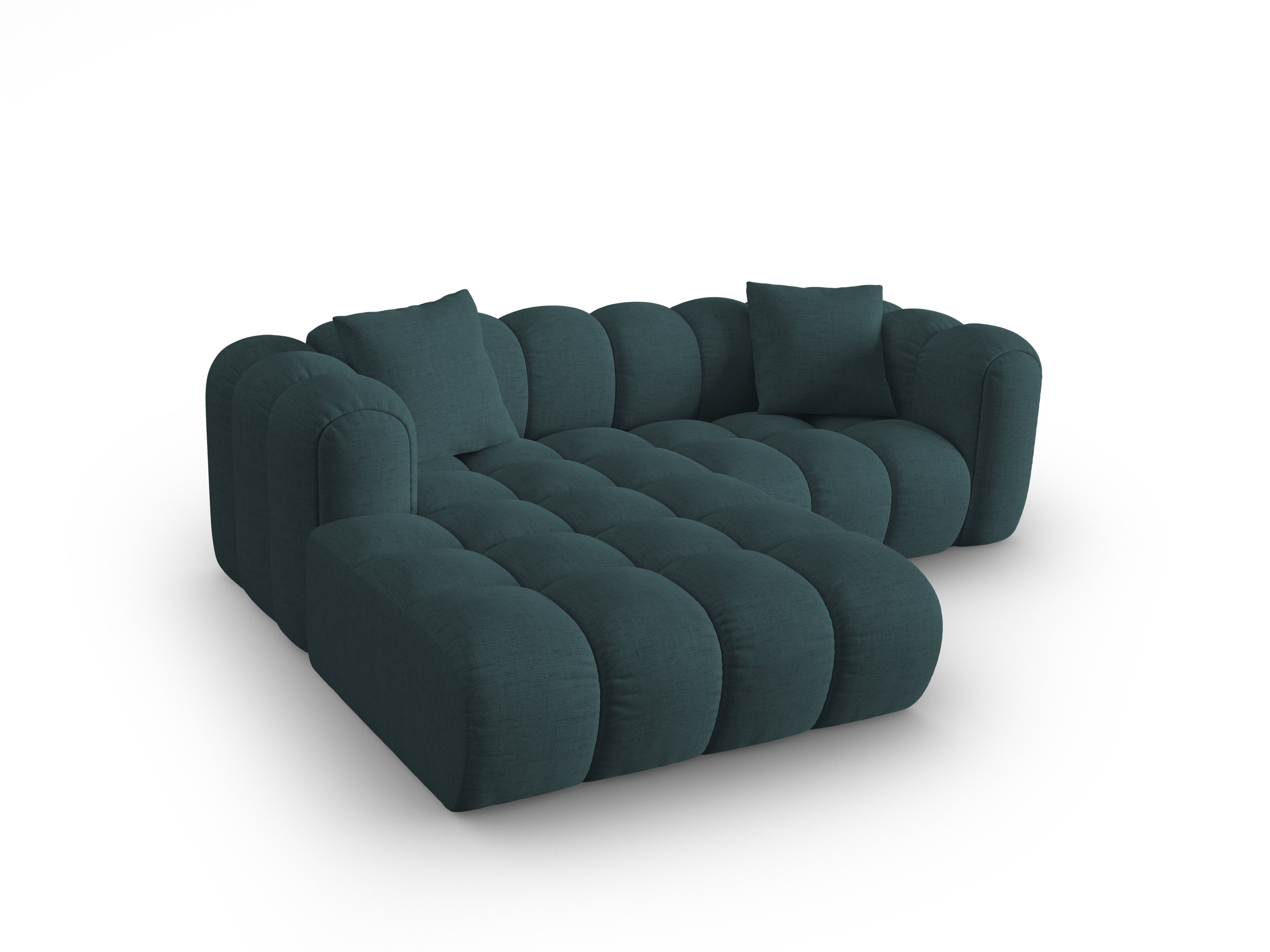 3-sitziger linker Ecksofa ASTRO türkisfarbener Chenille