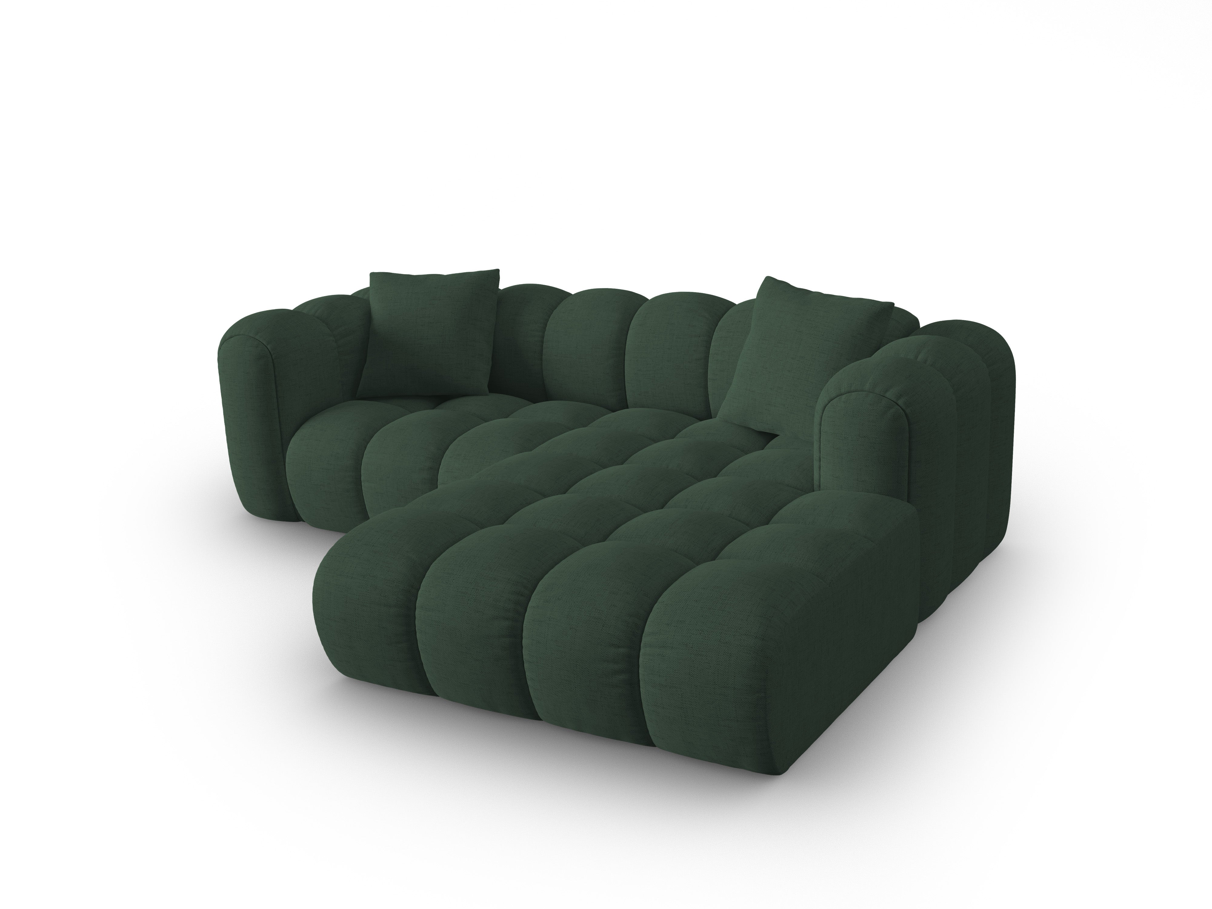 Dreisitzer-Ecksofa rechts ASTRO meergrün Chenille