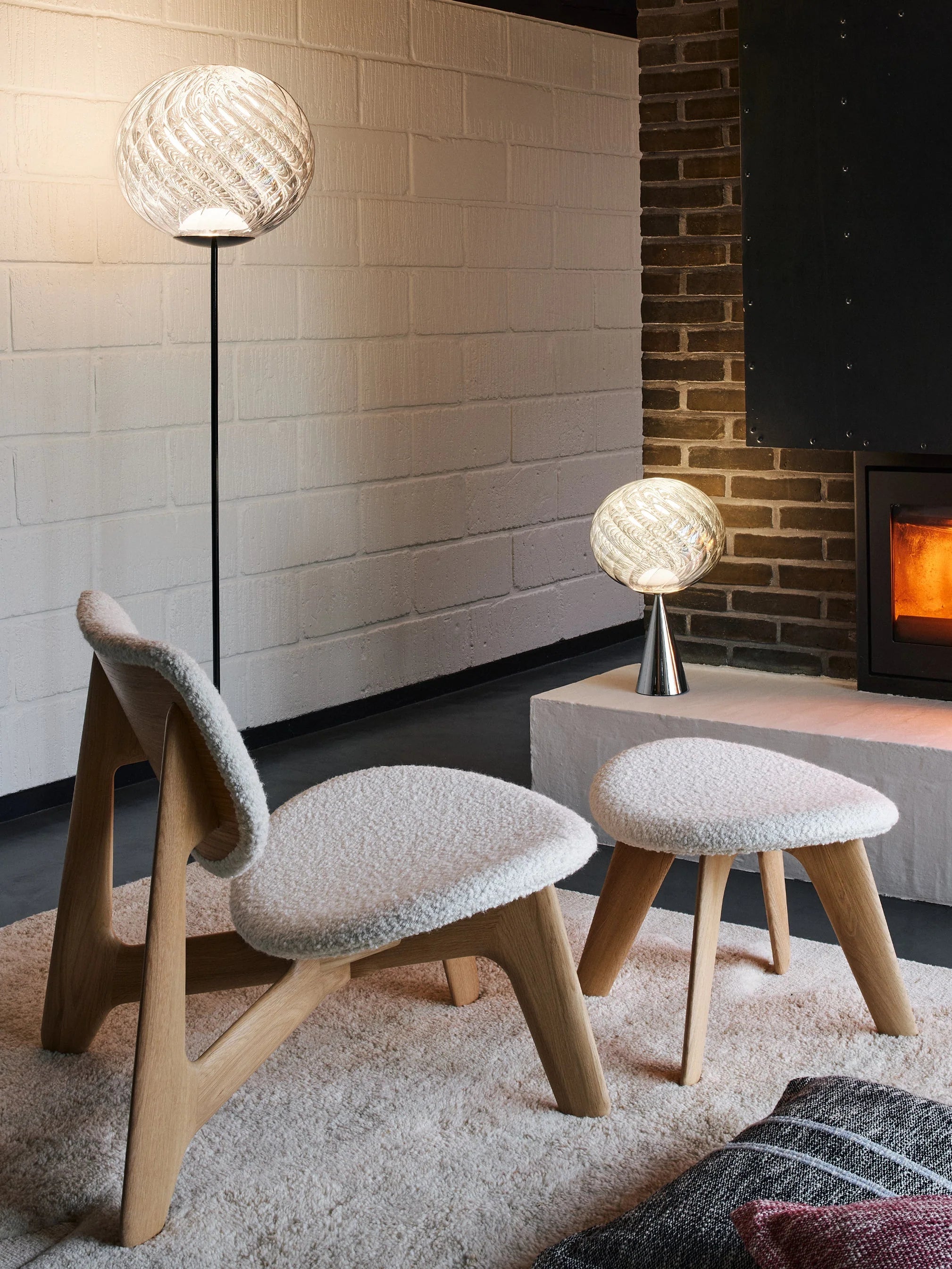 Tischlampe WHIRL silber