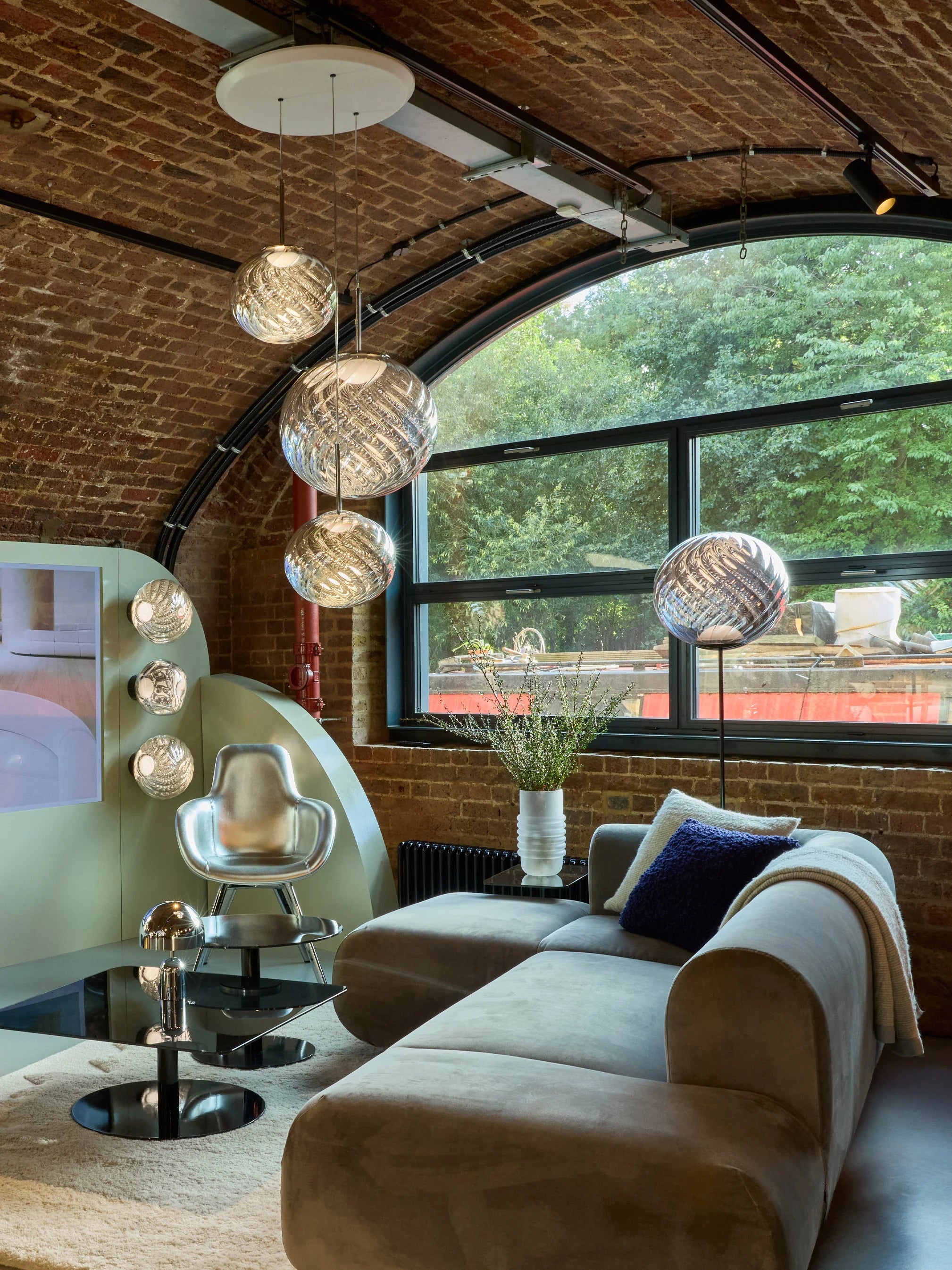 Lampa wisząca WHIRL TRIO ROUND srebrny