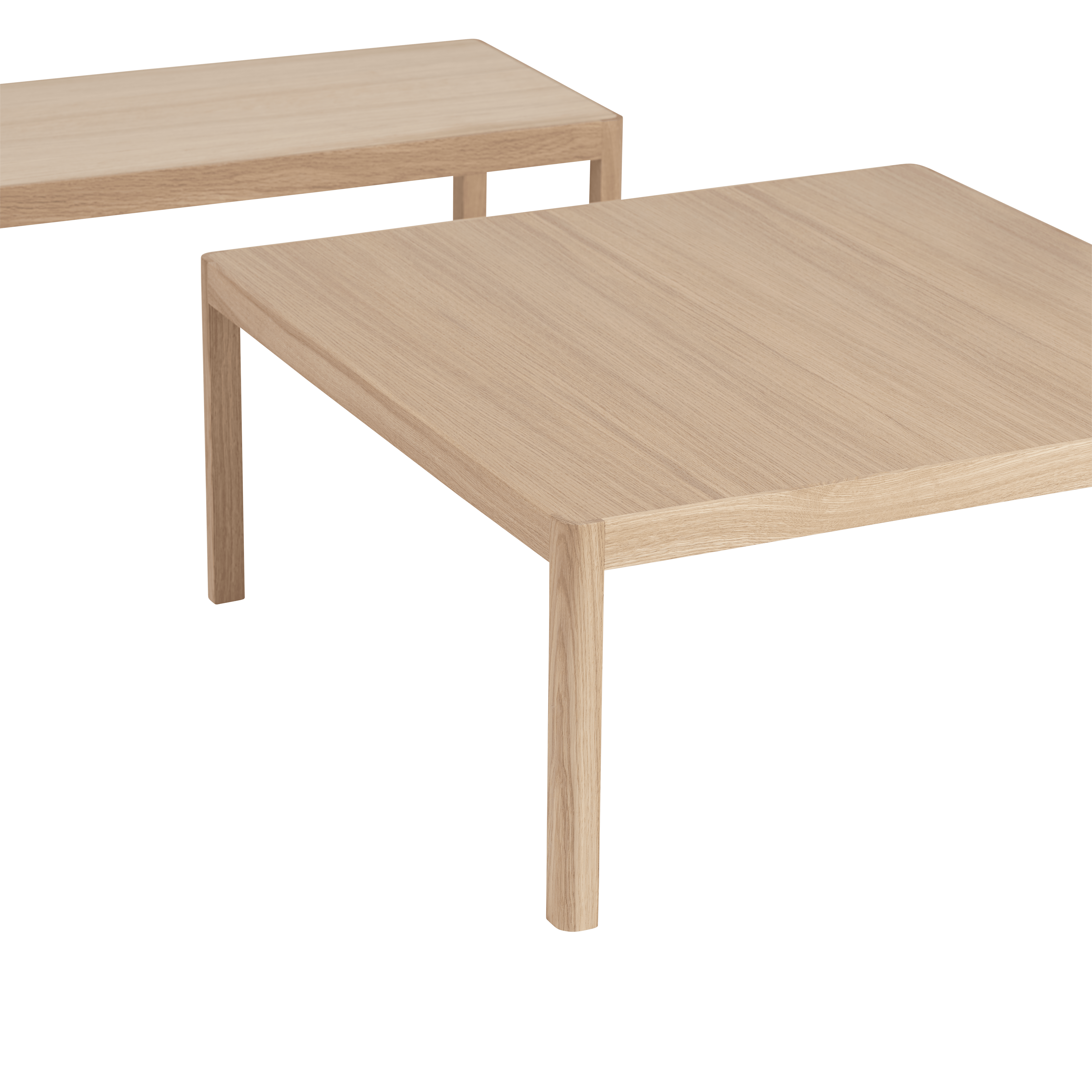 Stolik kawowy WORKSHOP fornir dębowy z dębową podstawą